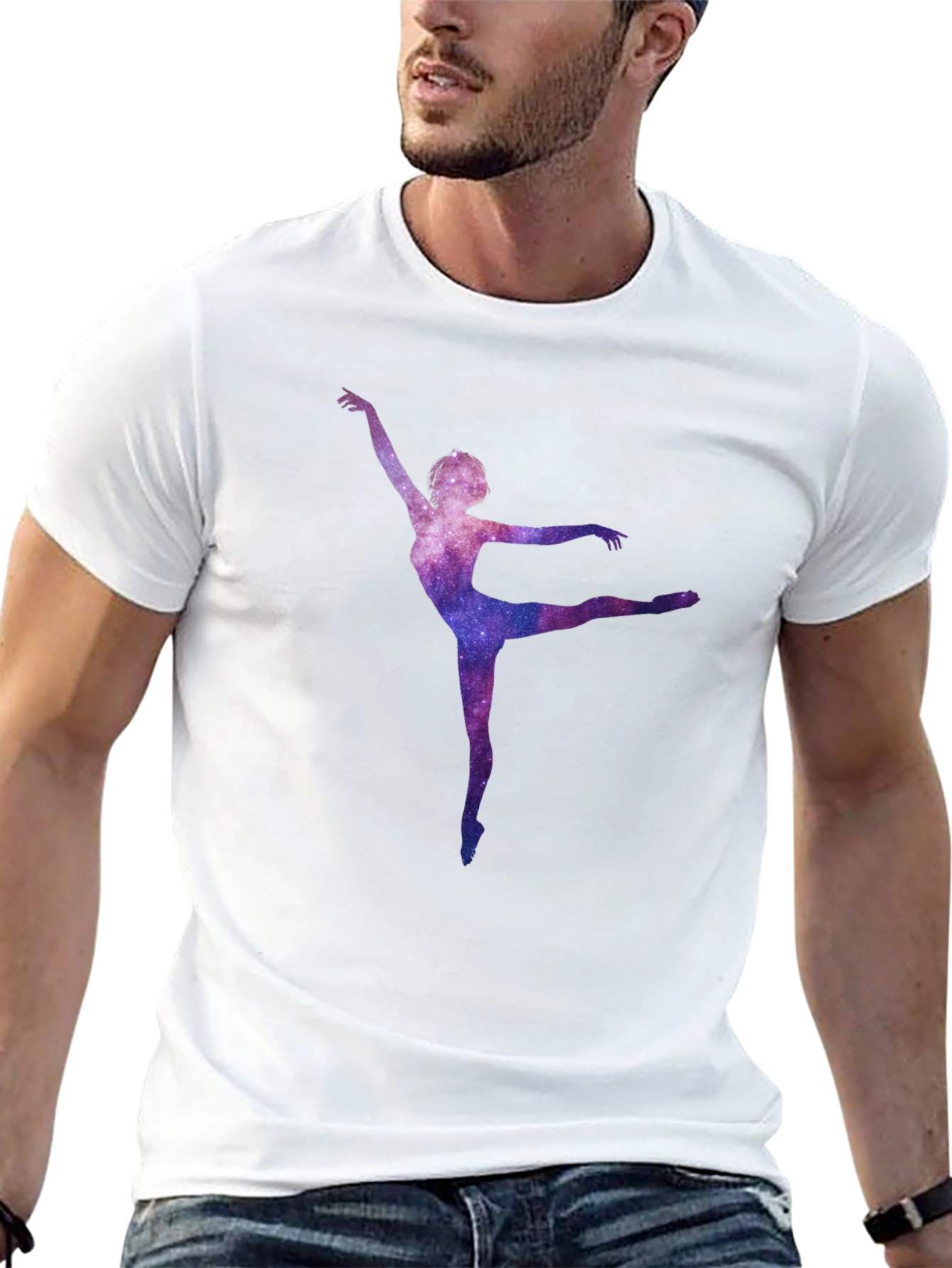 Galaxy Ballerina Black T-Shirt