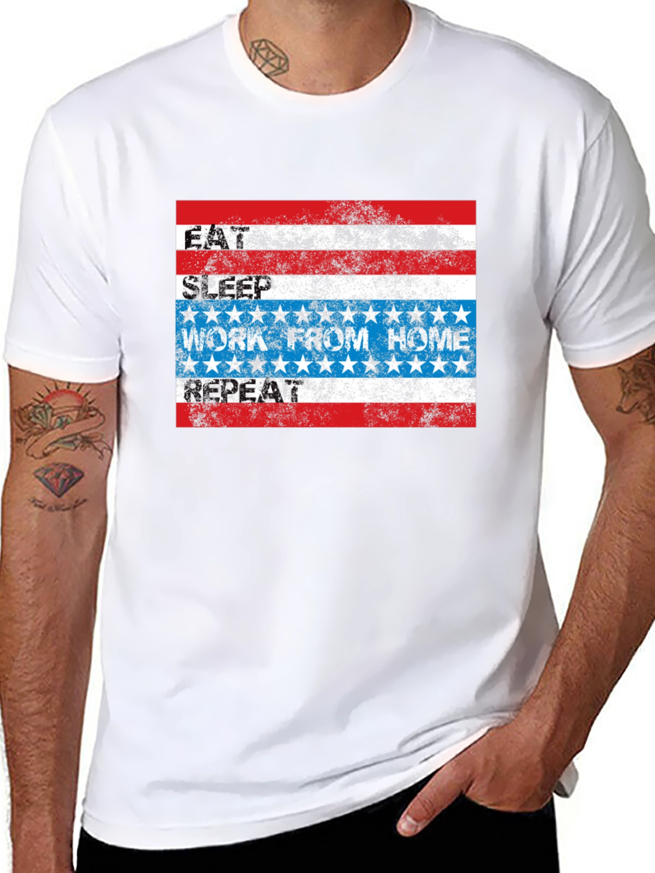 Eat Sleep Work From Home Repeat T-Shirt