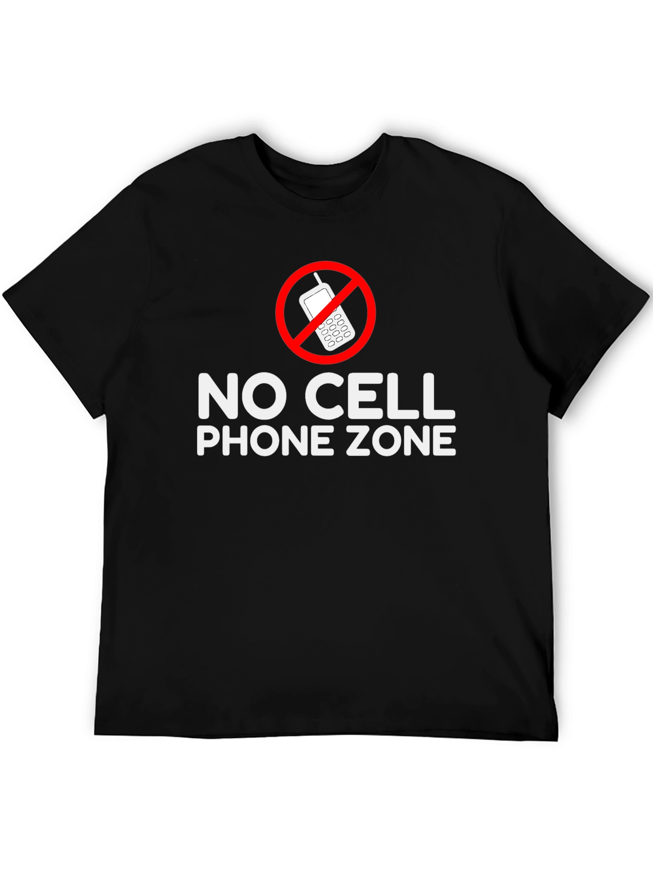 No Cell Phone Zone Black T-Shirt