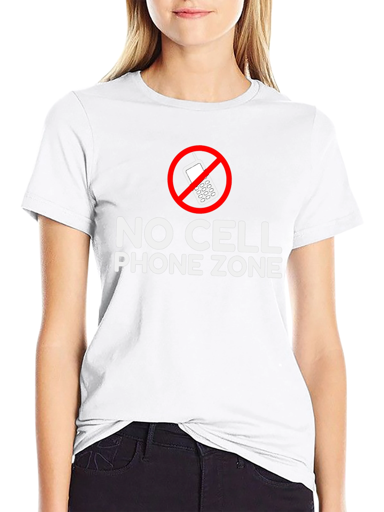 No Cell Phone Zone Black T-Shirt