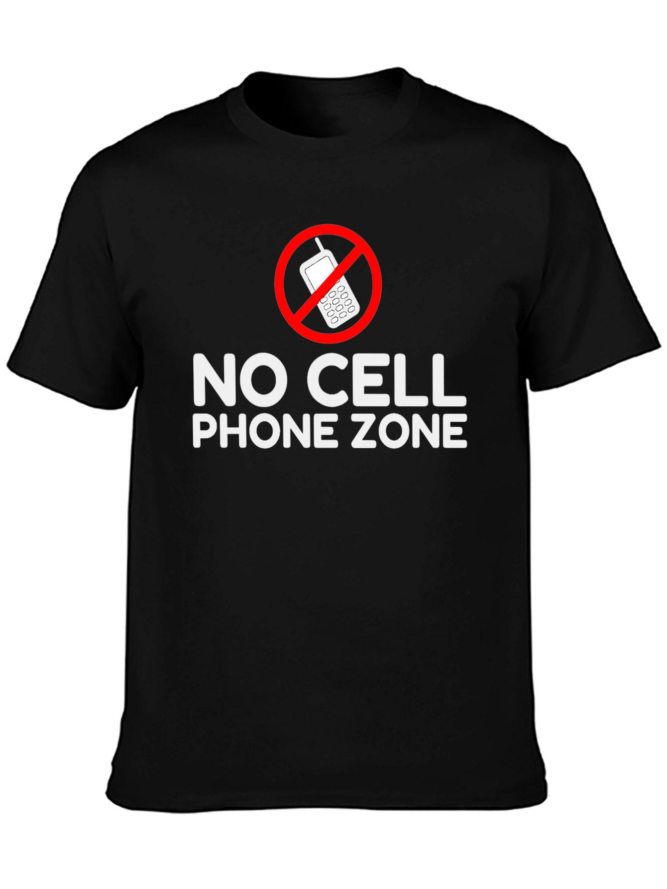 No Cell Phone Zone Black T-Shirt