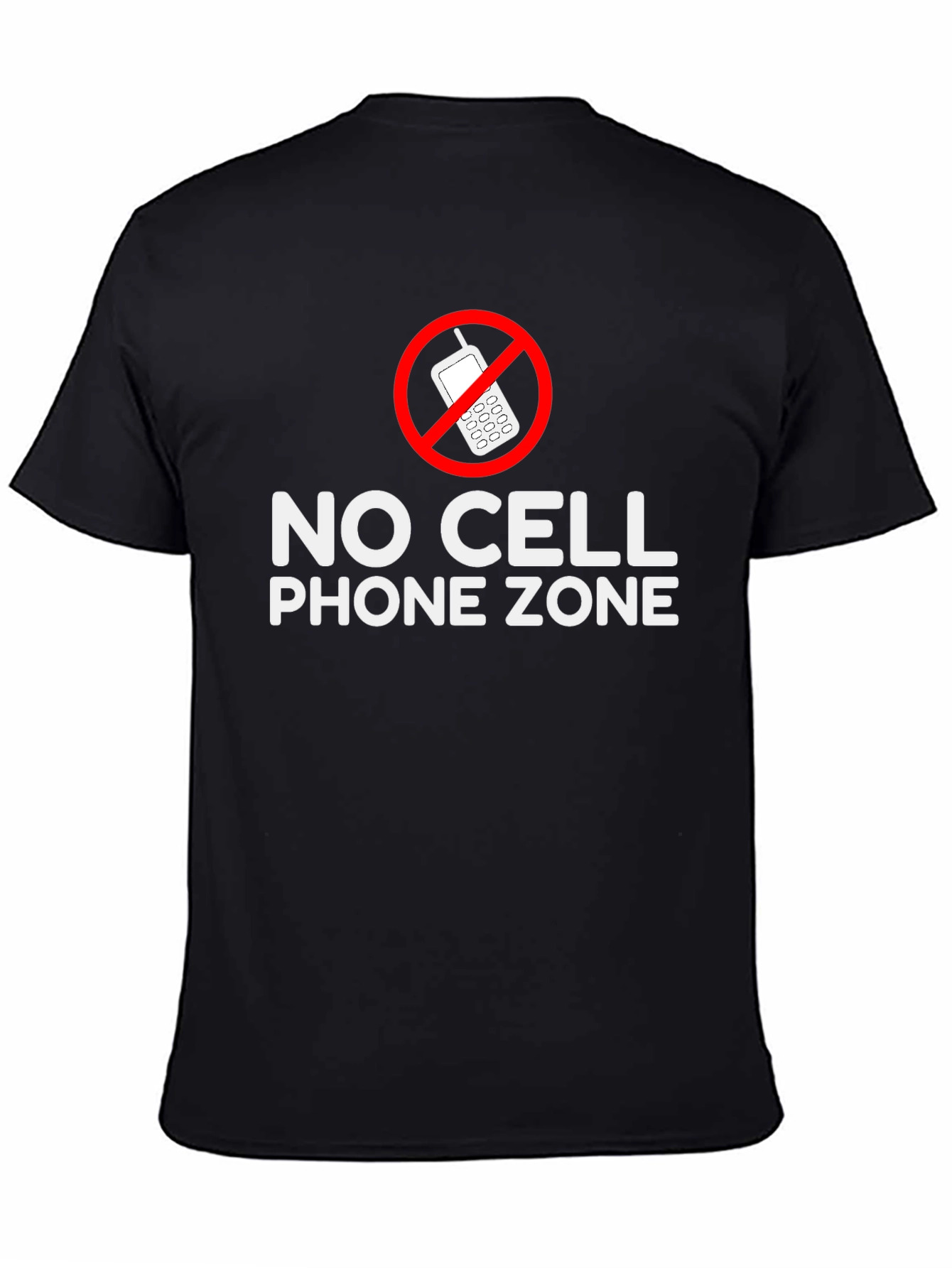 No Cell Phone Zone Black T-Shirt