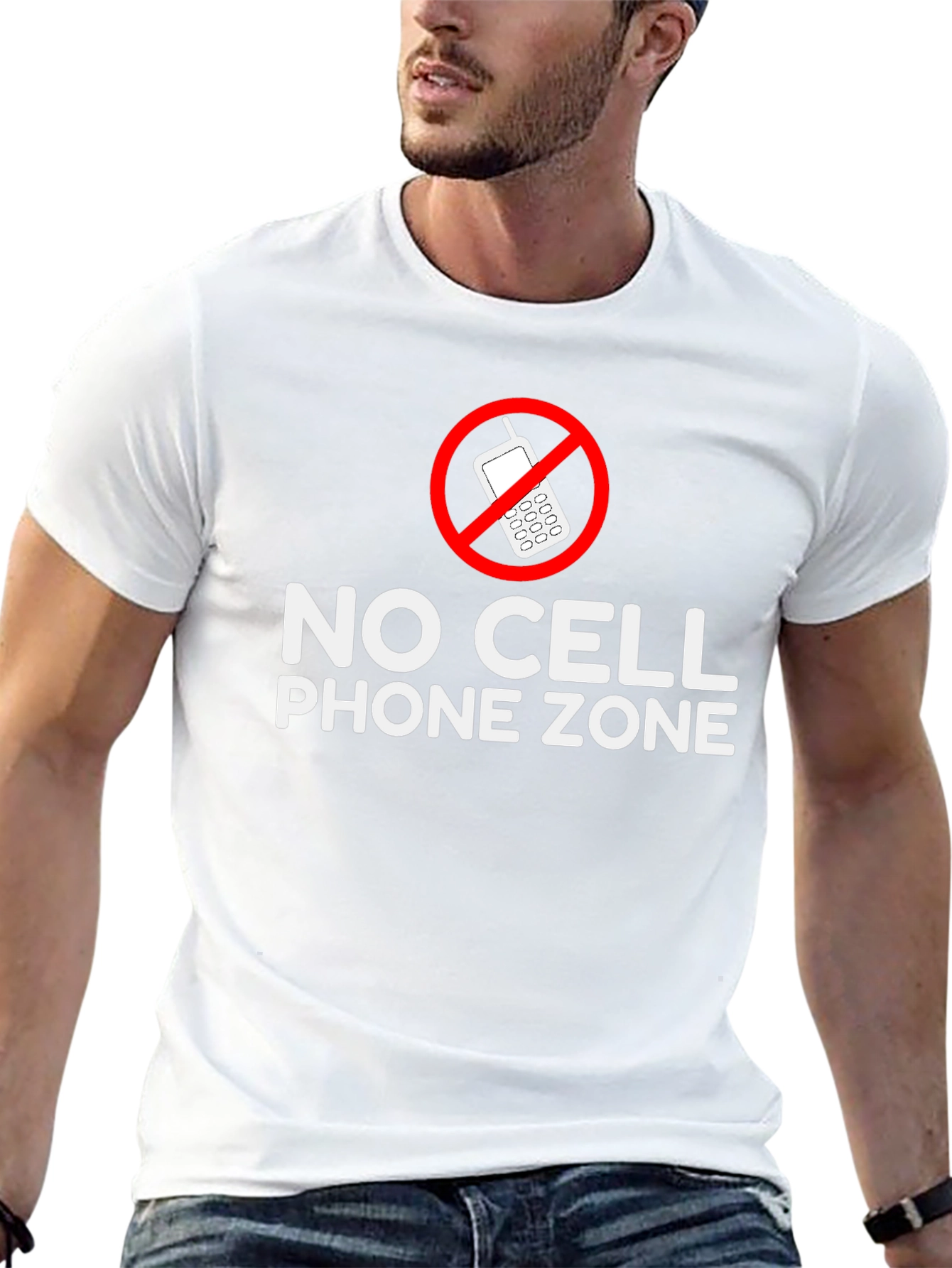 No Cell Phone Zone Black T-Shirt