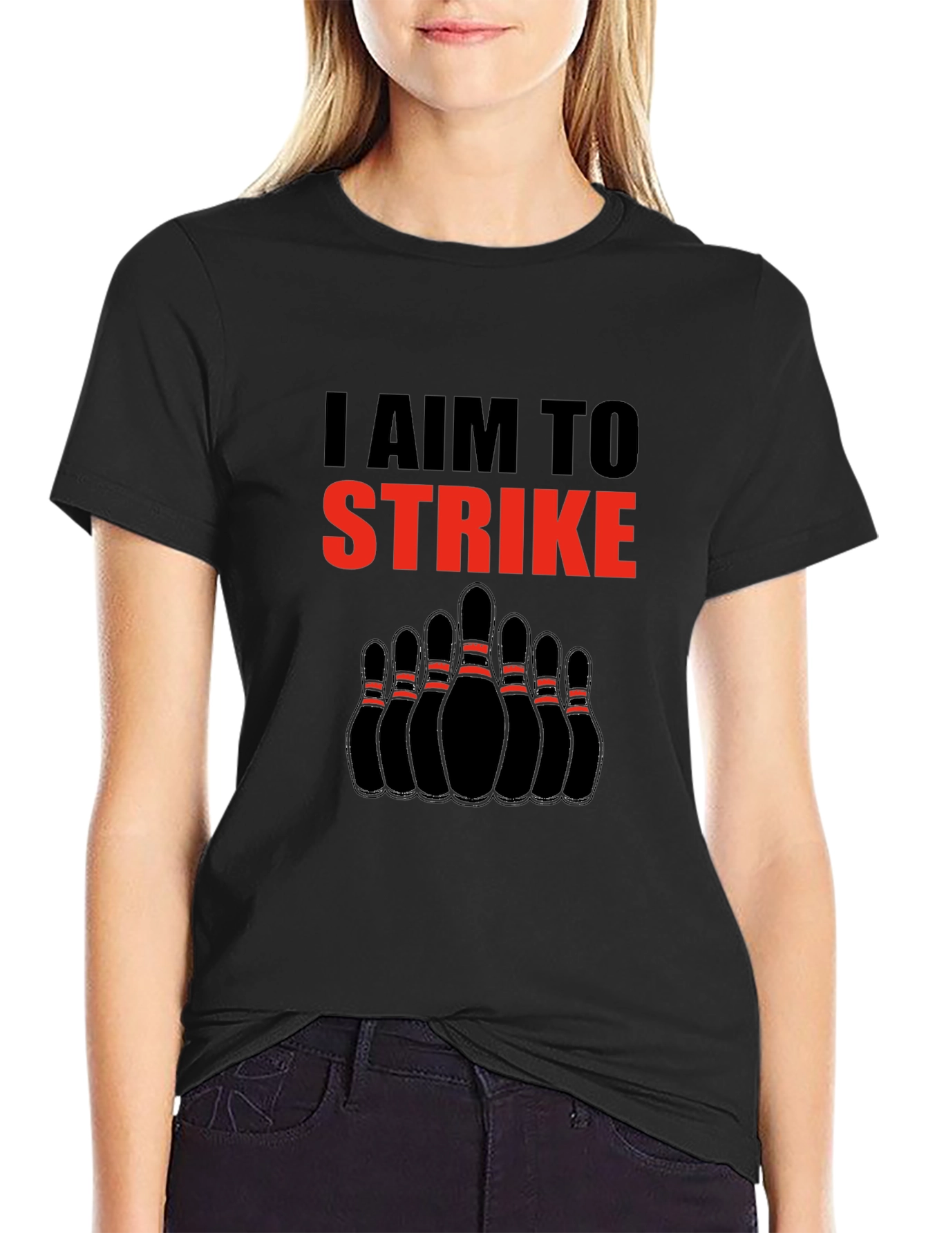 Bowling Strike Graphic Tee - Sporty Mens T-Shirt