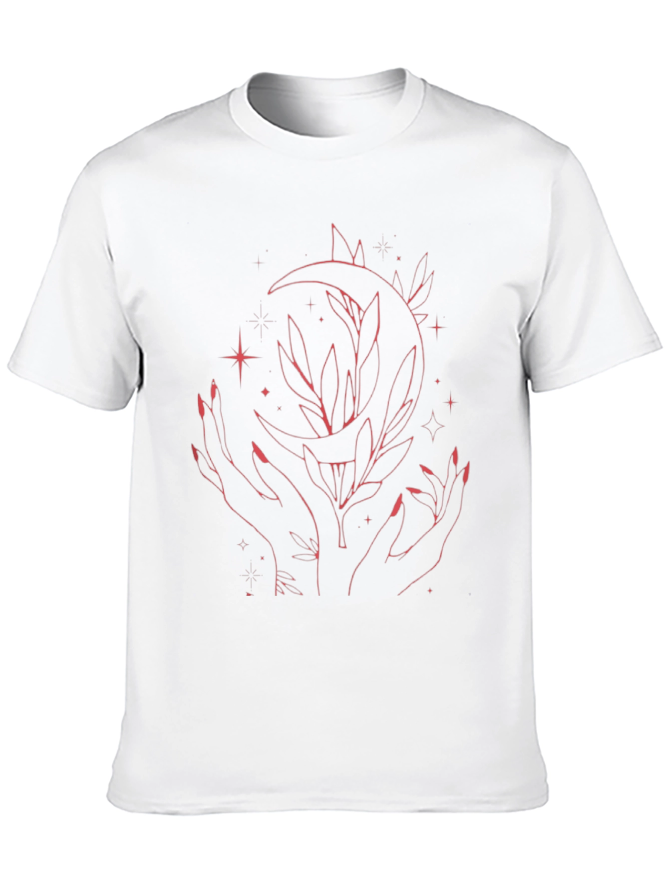Mystic Moon Hands Graphic Tee - Unisex Black T-Shirt