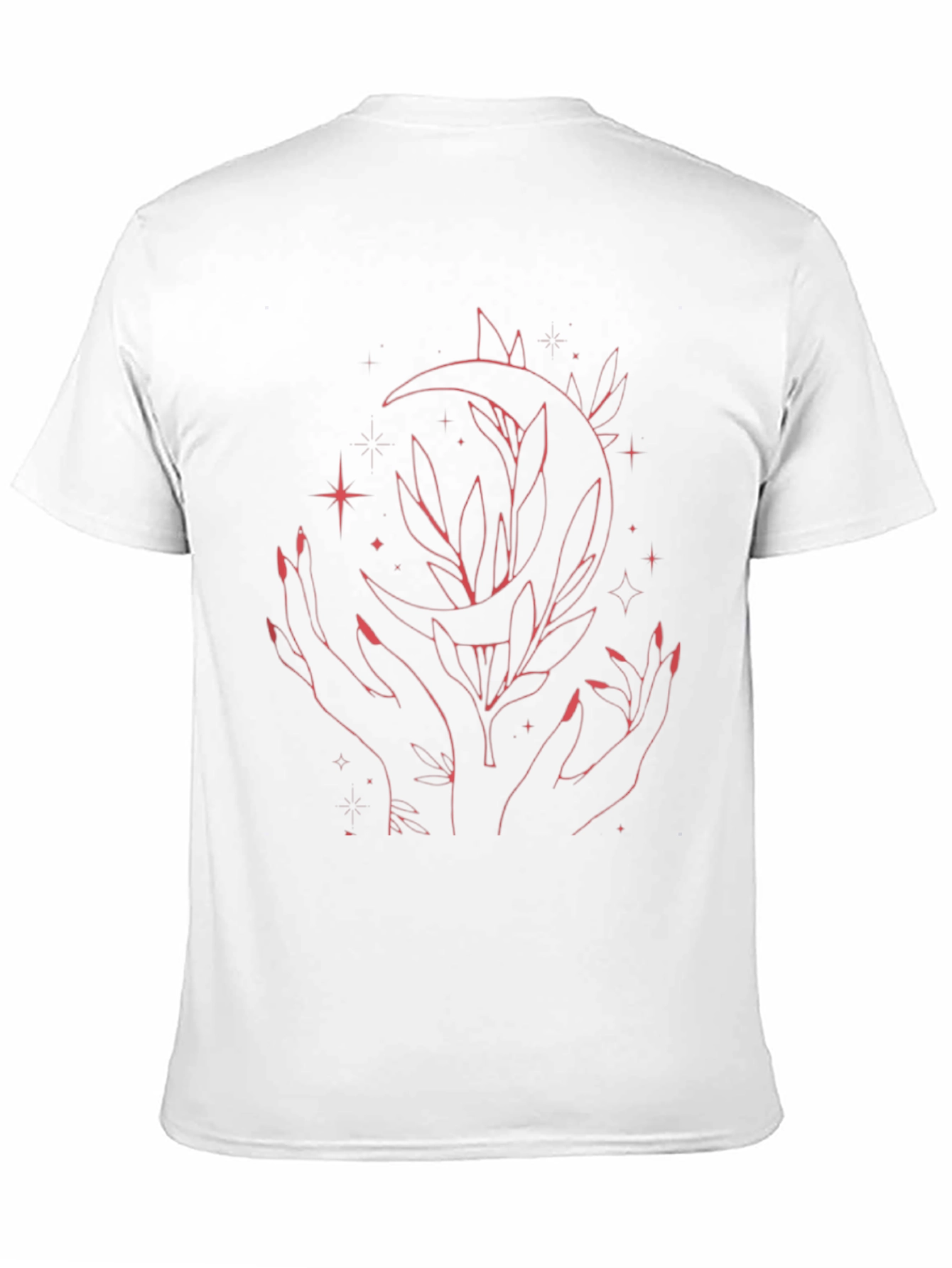 Mystic Moon Hands Graphic Tee - Unisex Black T-Shirt