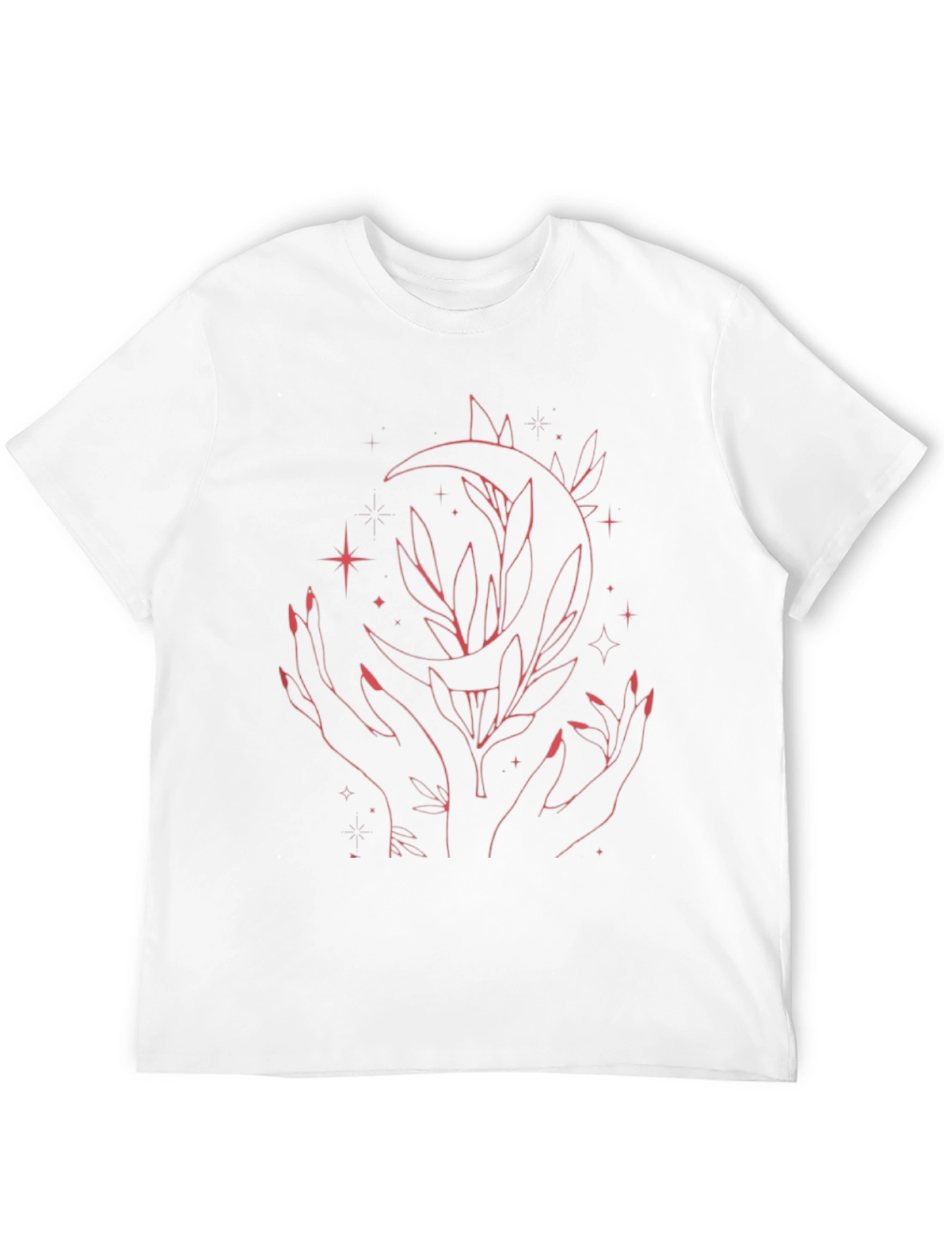 Mystic Moon Hands Graphic Tee - Unisex Black T-Shirt