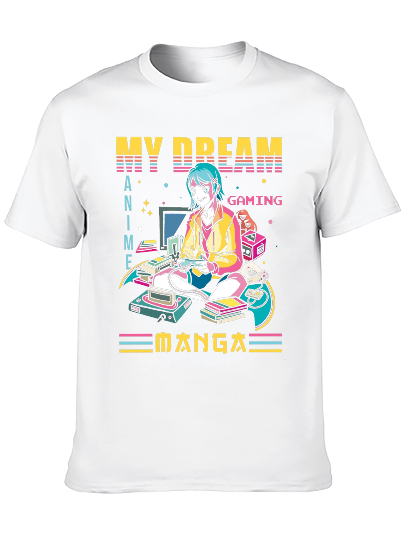 My Dream Anime Manga Gaming Black T-Shirt