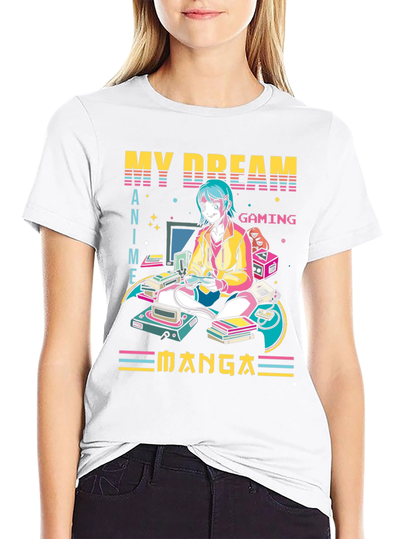 My Dream Anime Manga Gaming Black T-Shirt