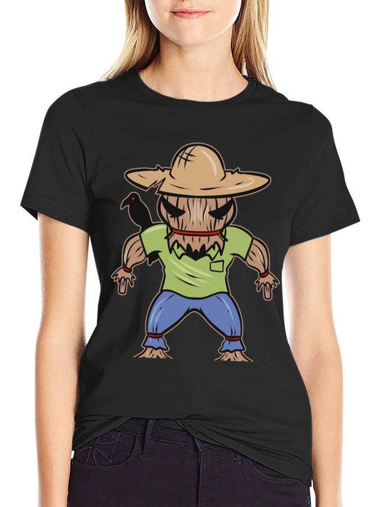 Spooky Scarecrow Graphic T-Shirt