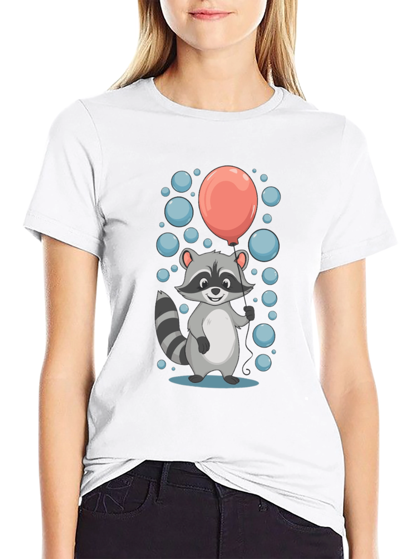 Raccoon Balloon Graphic Tee