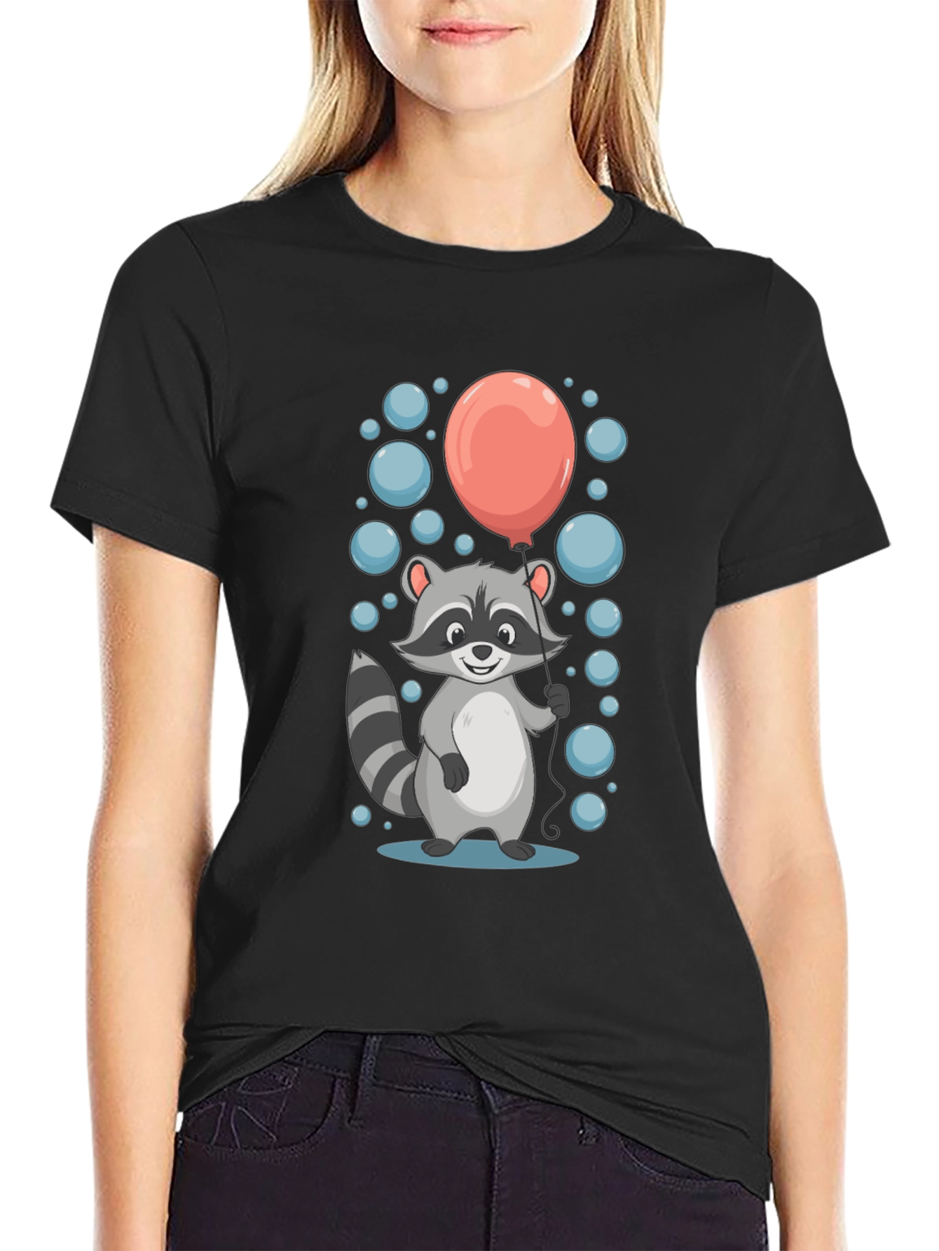Raccoon Balloon Graphic Tee