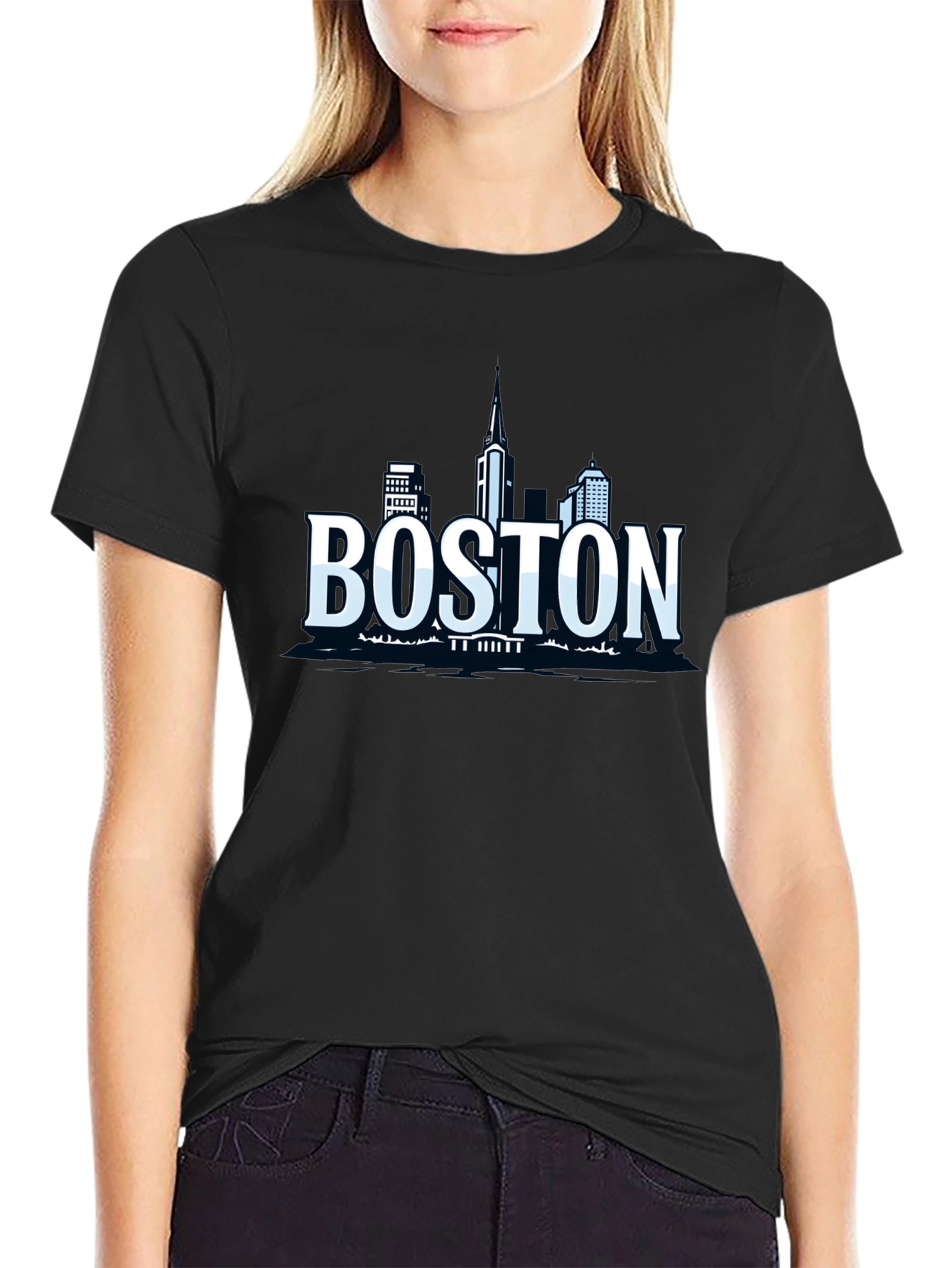 Boston Skyline Graphic T-Shirt