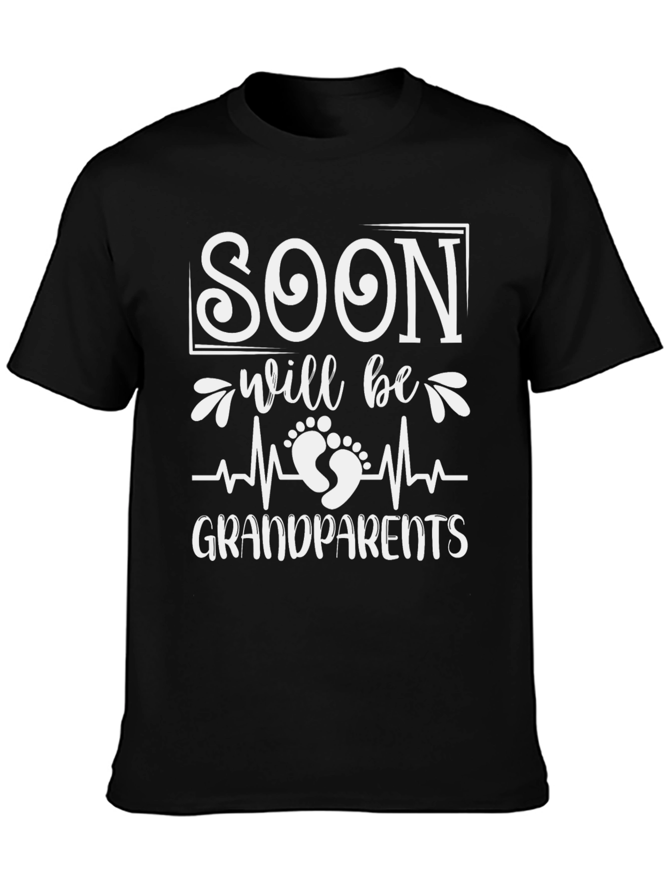 Soon to Be Grandparents Black T-Shirt