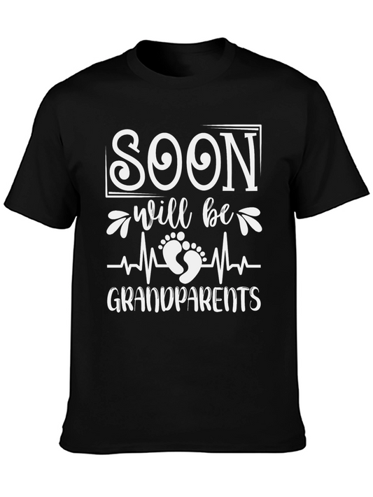 Soon to Be Grandparents Black T-Shirt