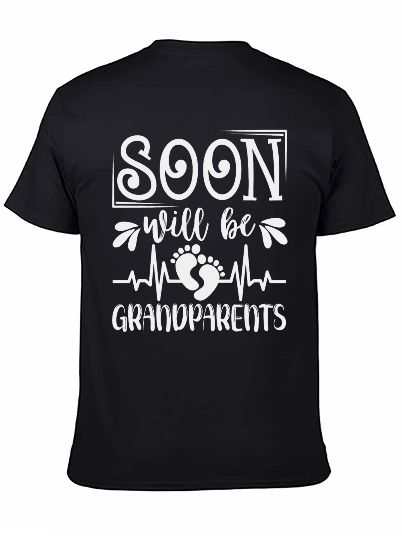 Soon to Be Grandparents Black T-Shirt