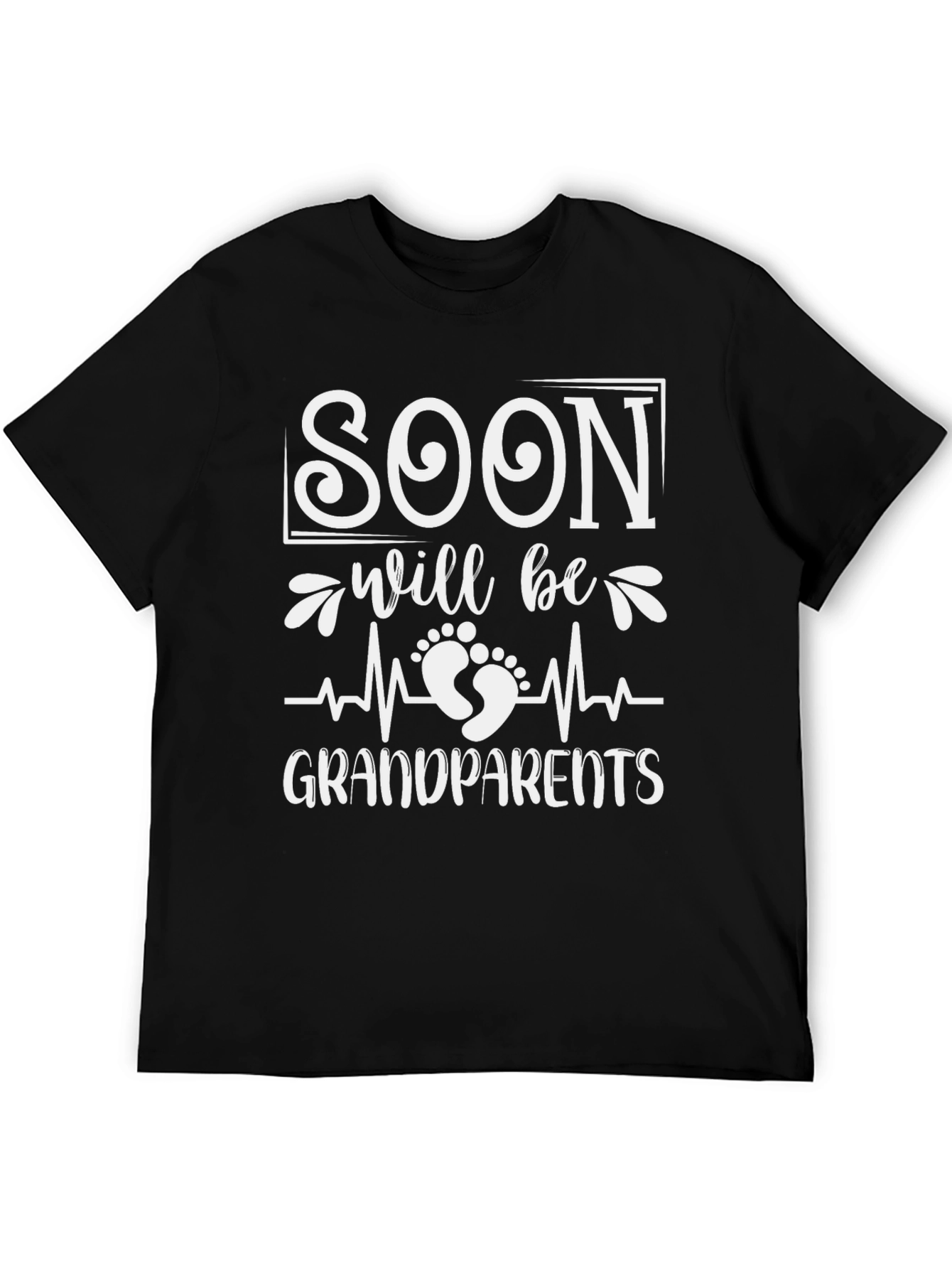 Soon to Be Grandparents Black T-Shirt