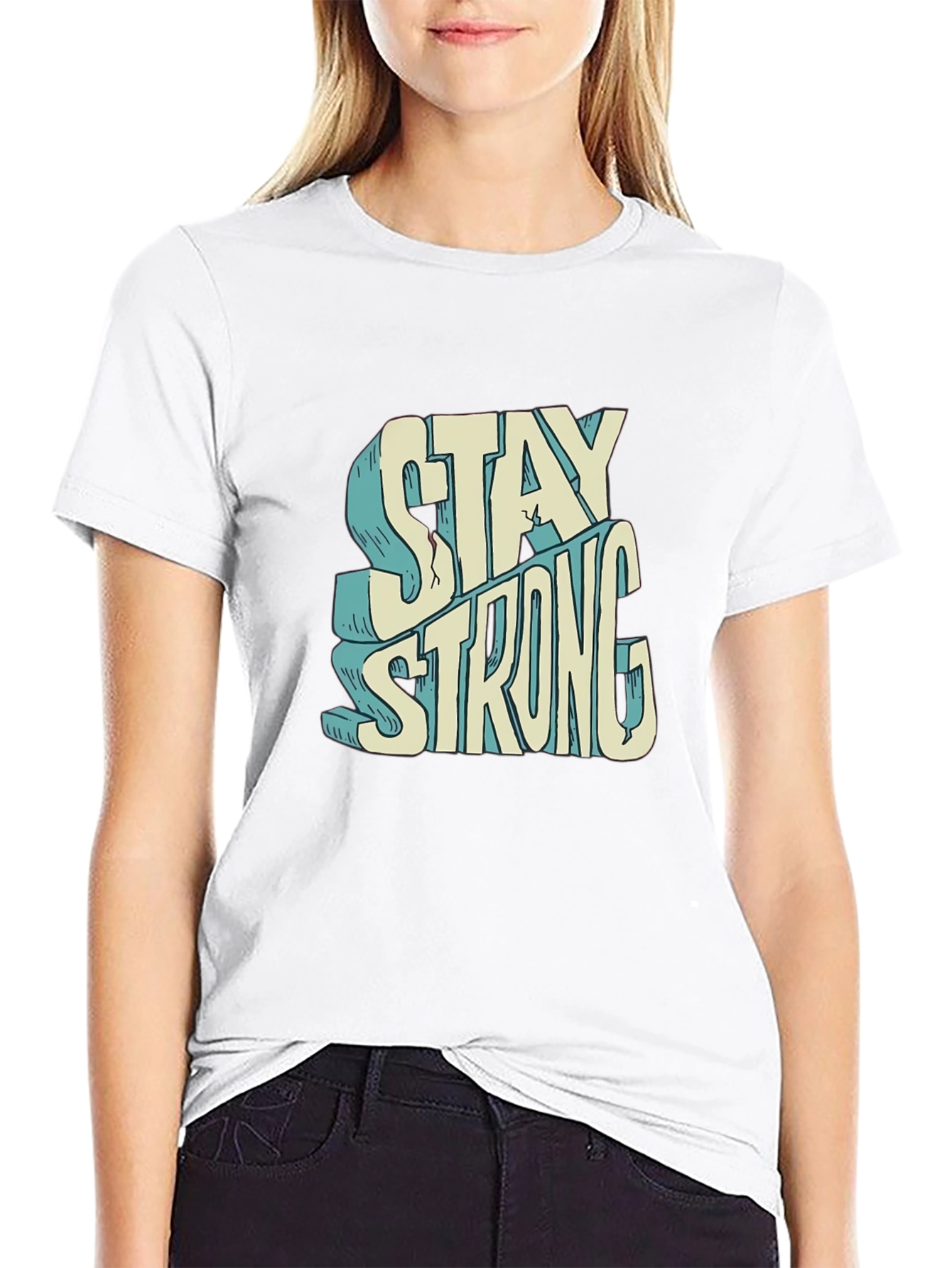 Stay Strong Graphic Tee - Black