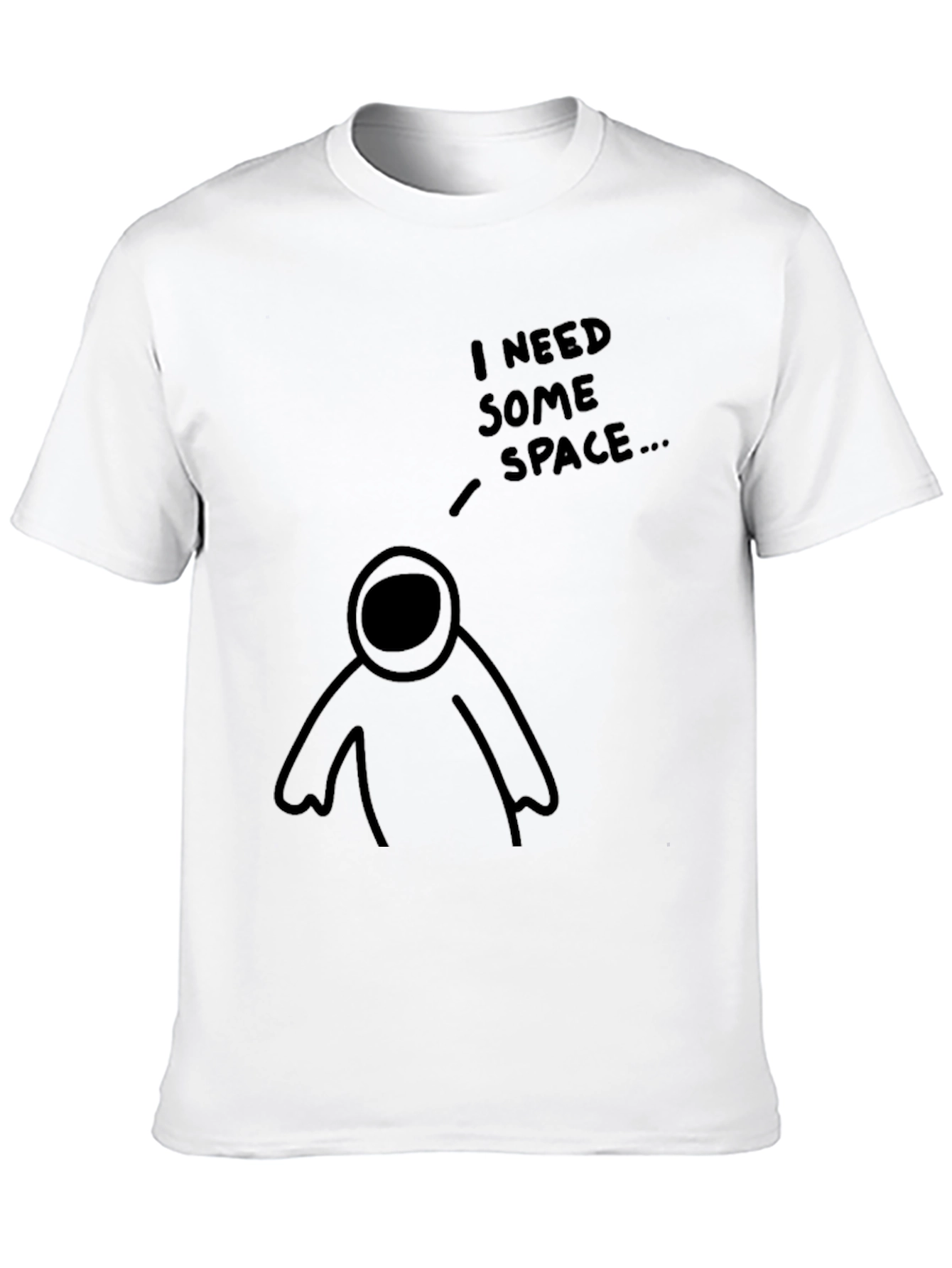 I Need Some Space T-Shirt - Black Graphic Tee