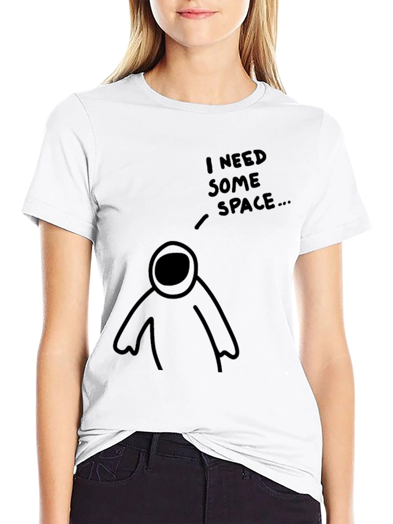 I Need Some Space T-Shirt - Black Graphic Tee