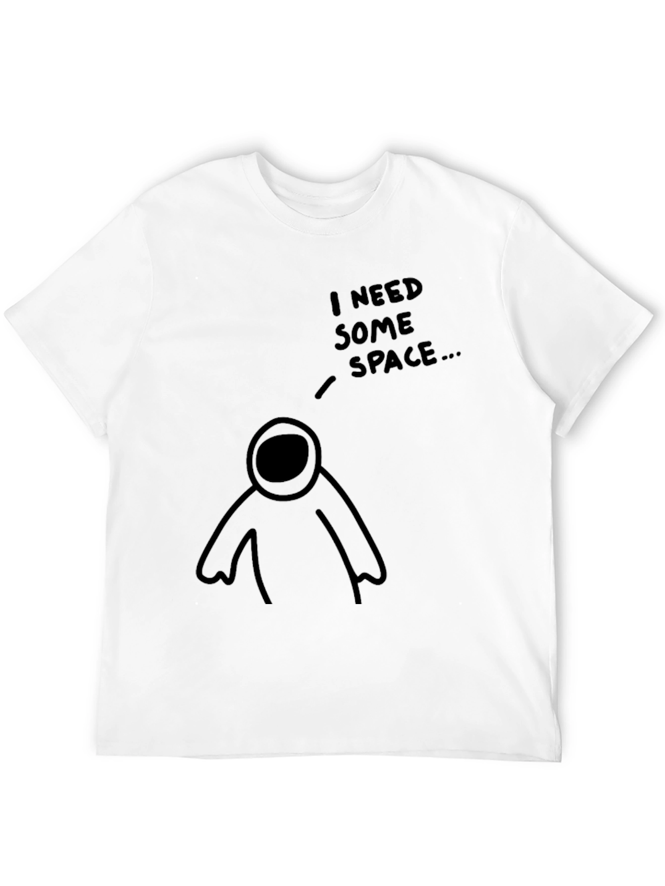 I Need Some Space T-Shirt - Black Graphic Tee