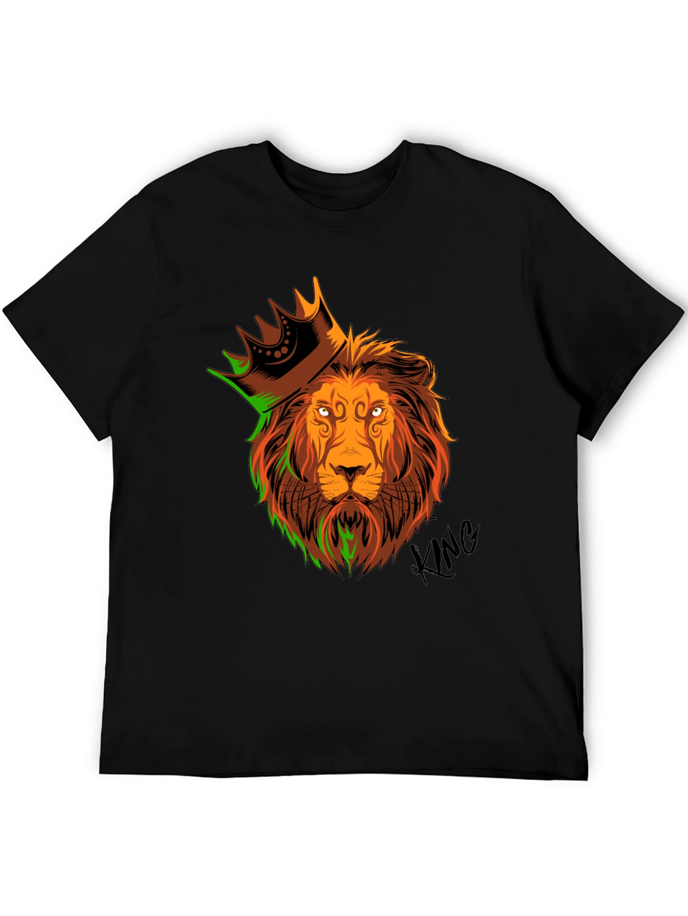 King Lion Graphic T-Shirt - Mens Black Tee