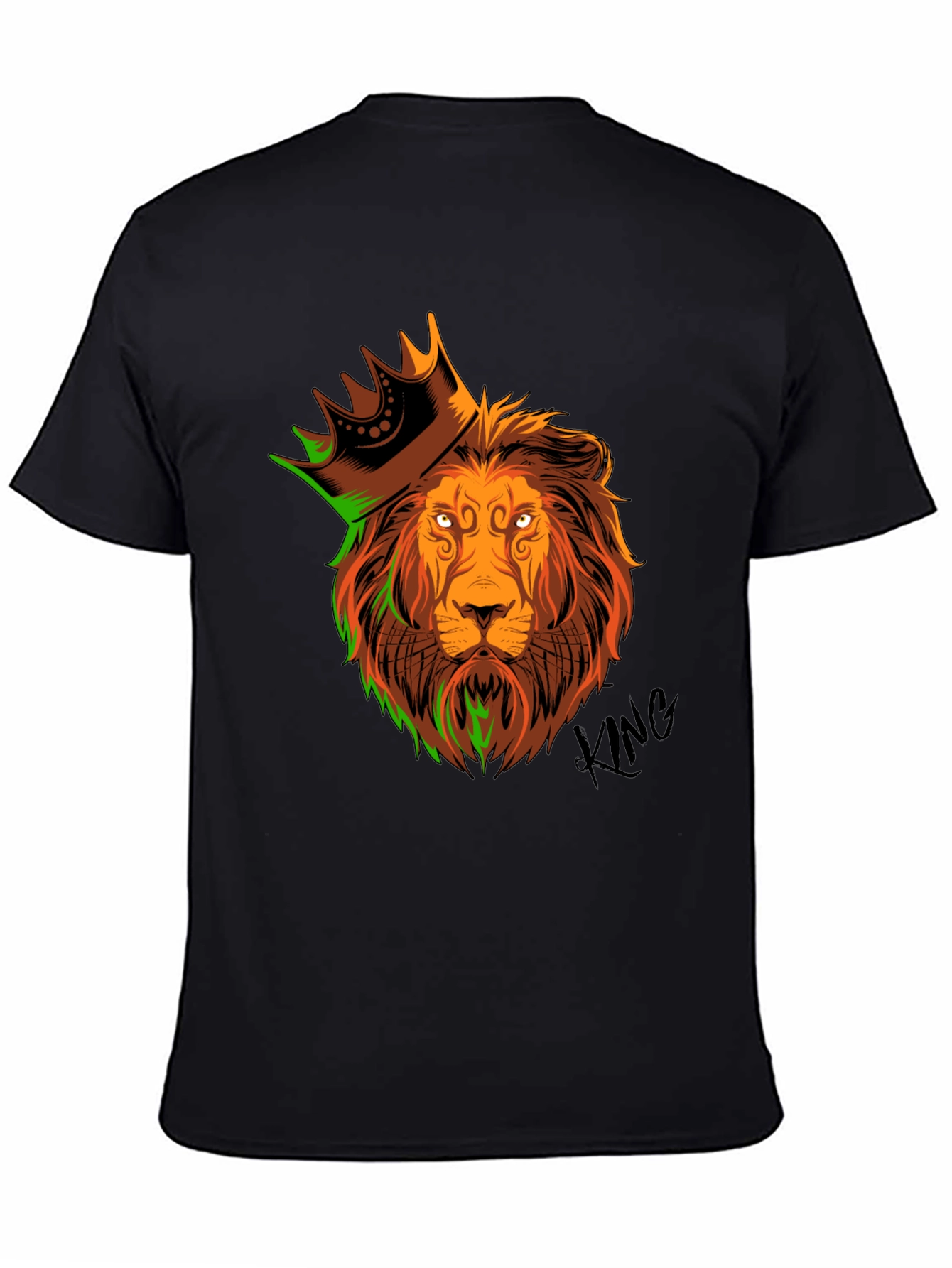 King Lion Graphic T-Shirt - Mens Black Tee