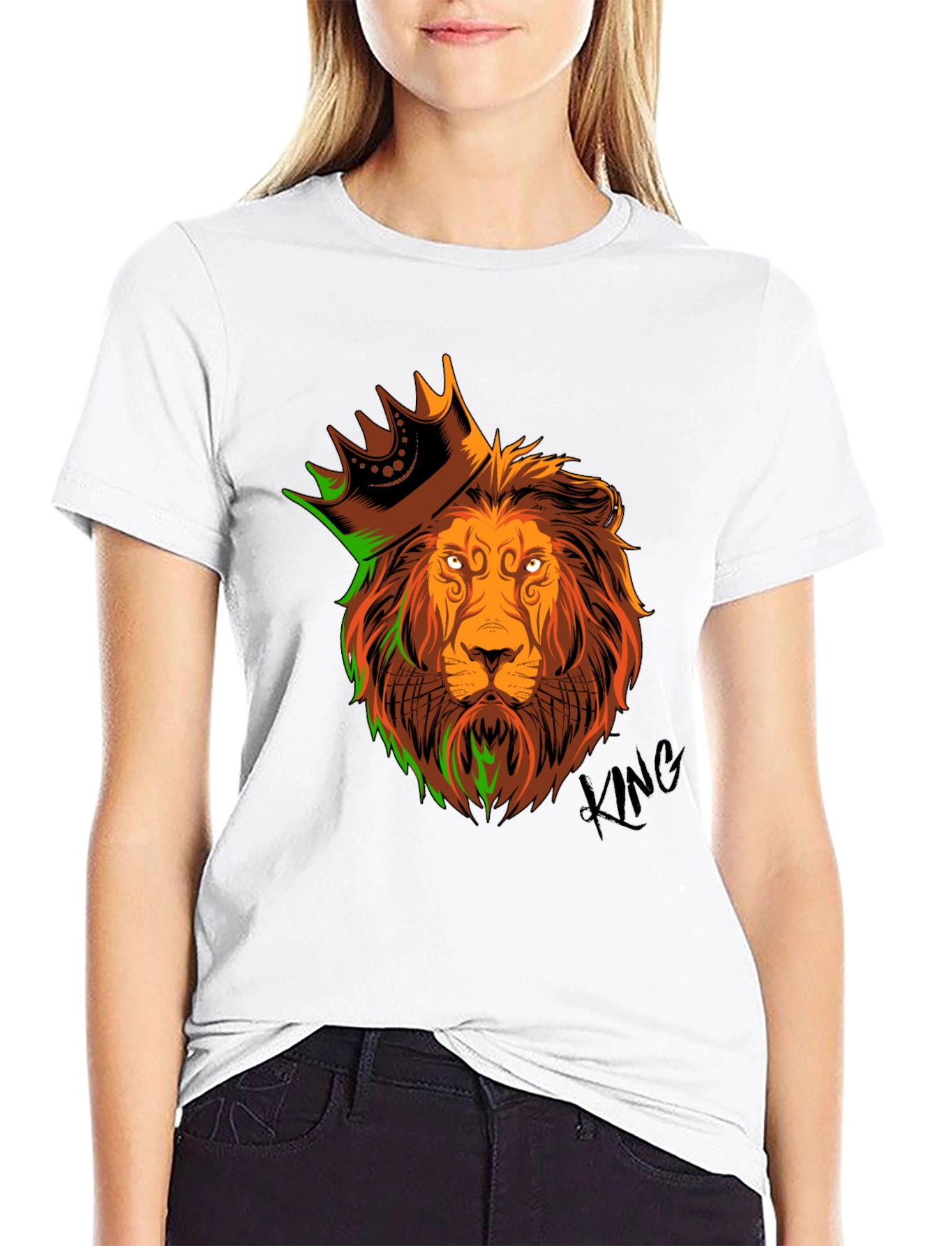 King Lion Graphic T-Shirt - Mens Black Tee