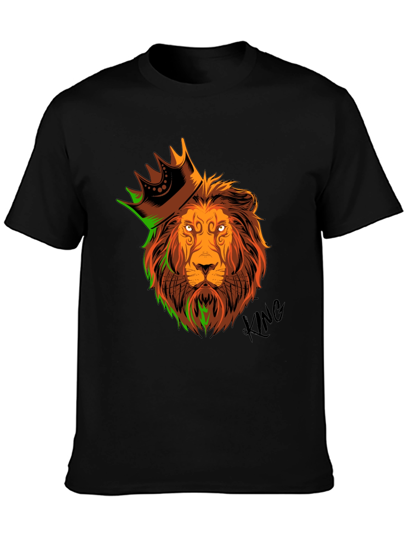 King Lion Graphic T-Shirt - Mens Black Tee