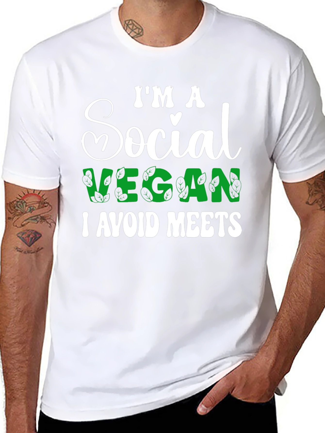 Social Vegan T-Shirt - I Avoid Meets Funny Tee