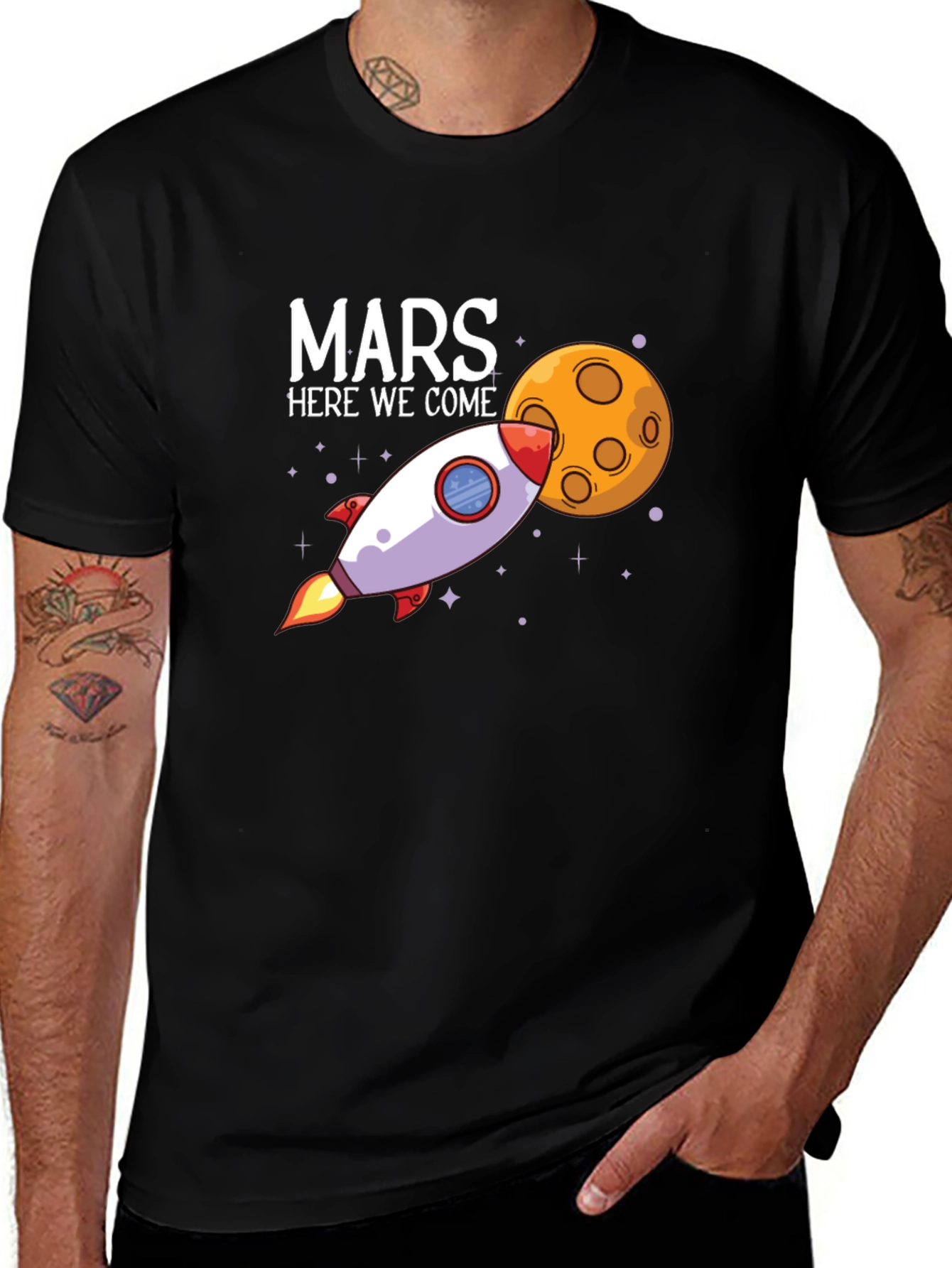 Mars Here We Come Graphic T-Shirt