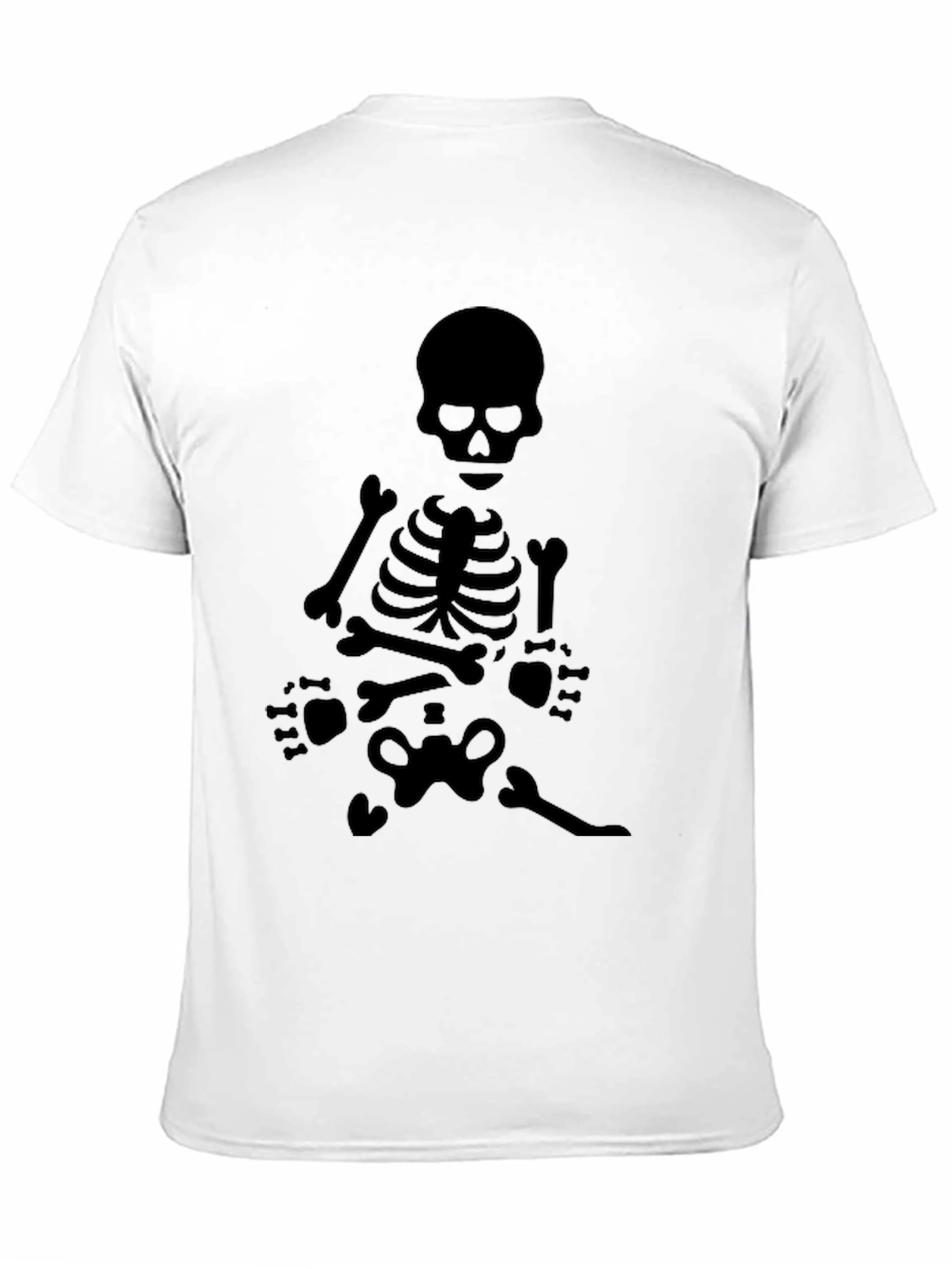 Skeleton Graphic Tee - Black Crew Neck
