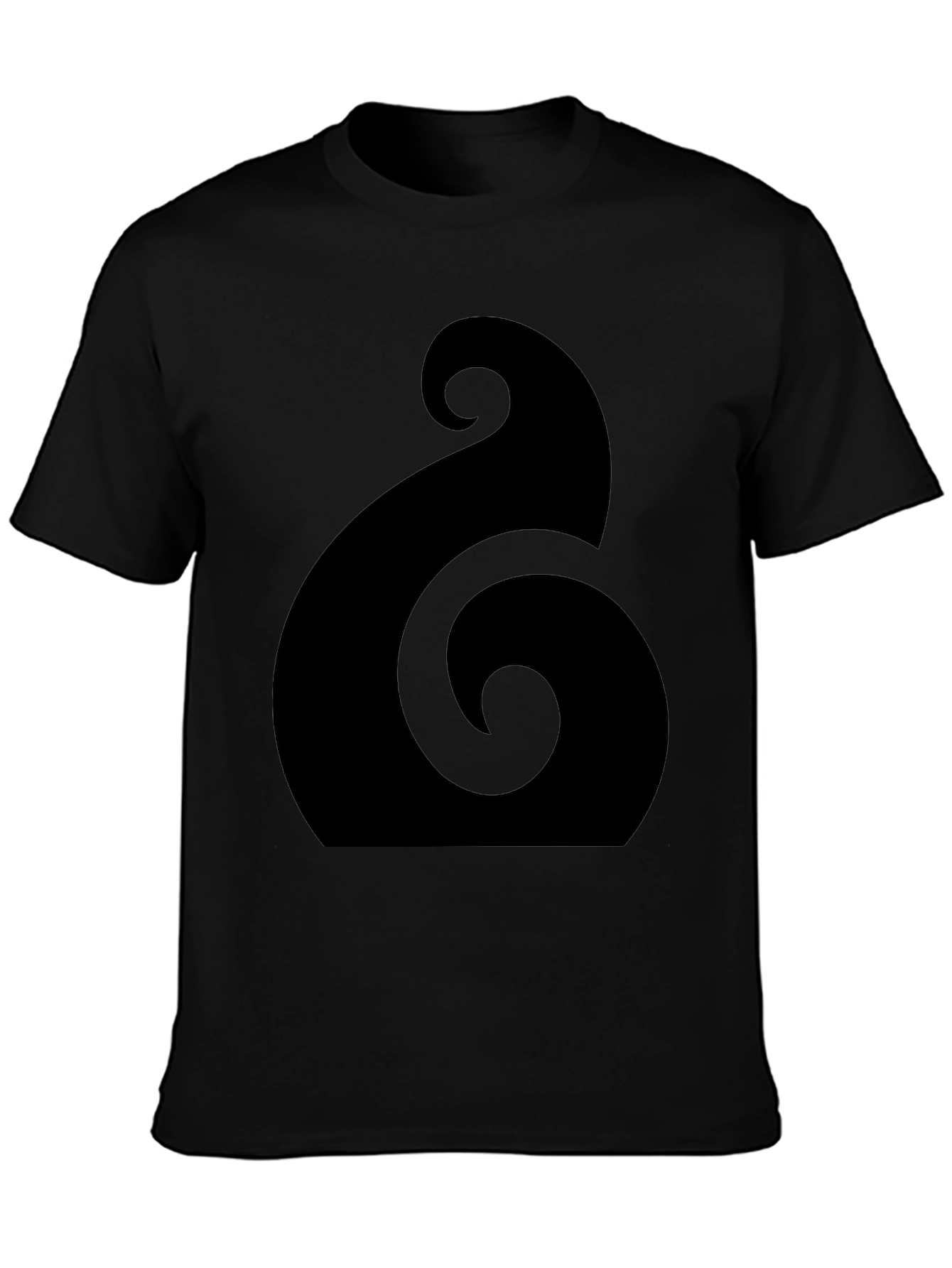 Black Hei Matau T-Shirt - Maori Design