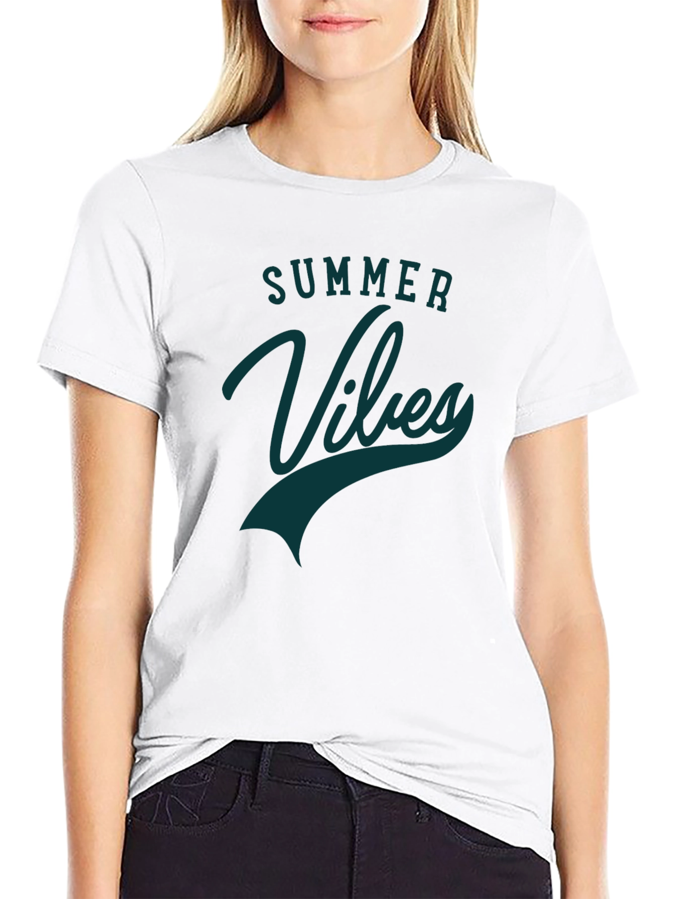 Summer Vibes Black Graphic Tee