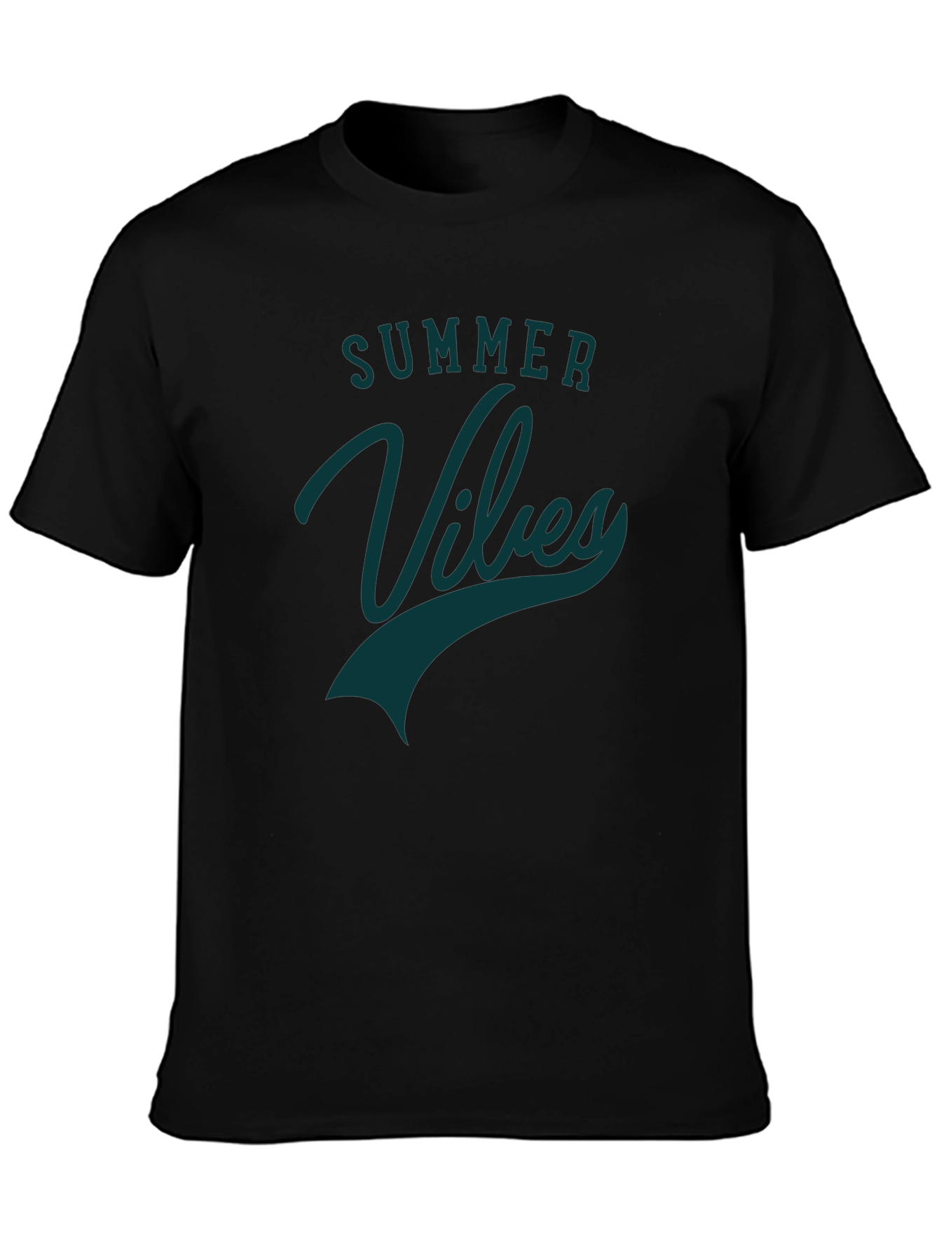 Summer Vibes Black Graphic Tee