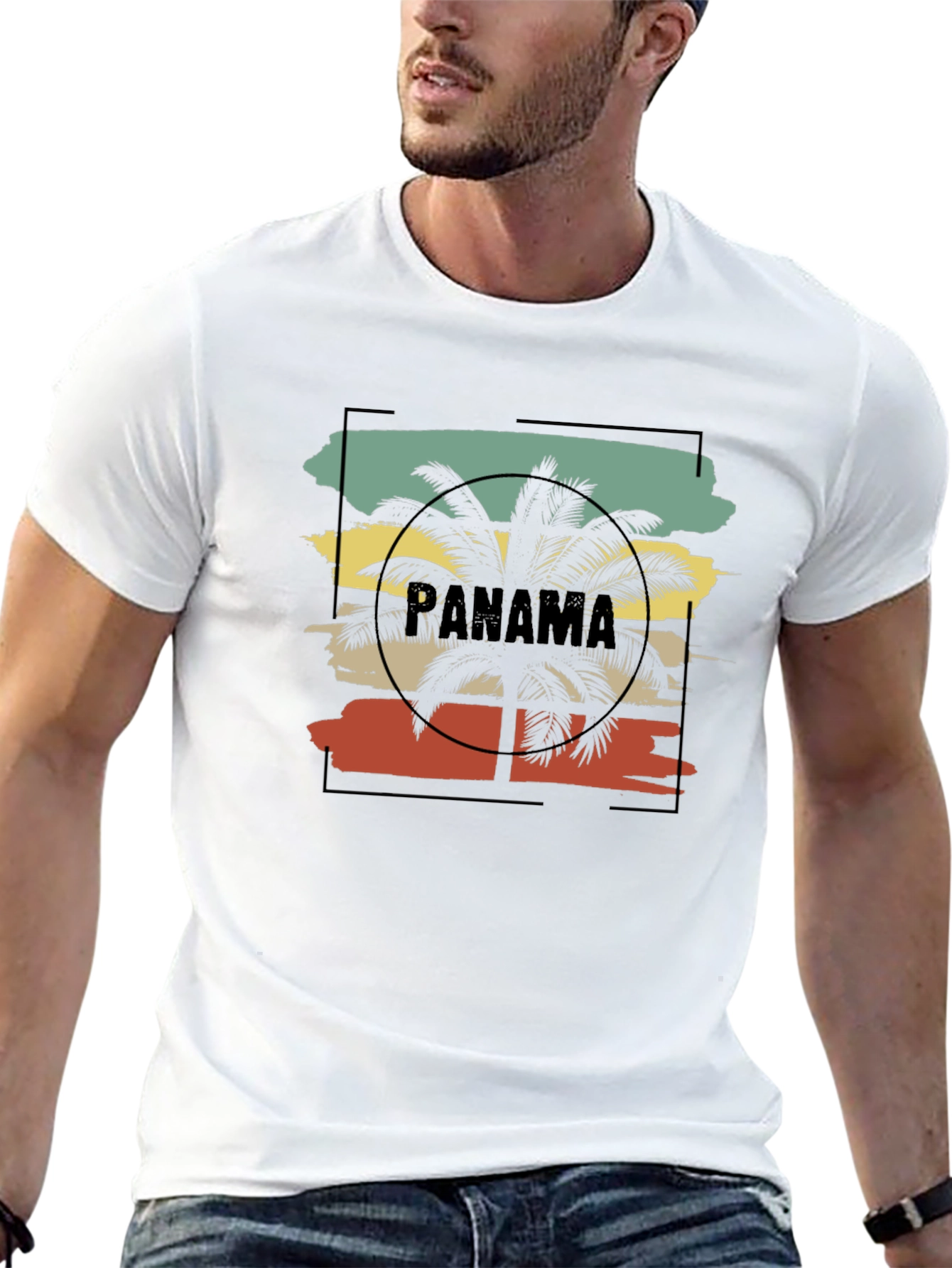 Panama Palm Tree Retro T-Shirt