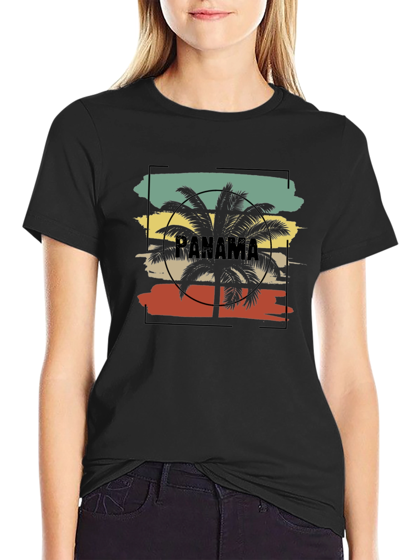 Panama Palm Tree Retro T-Shirt
