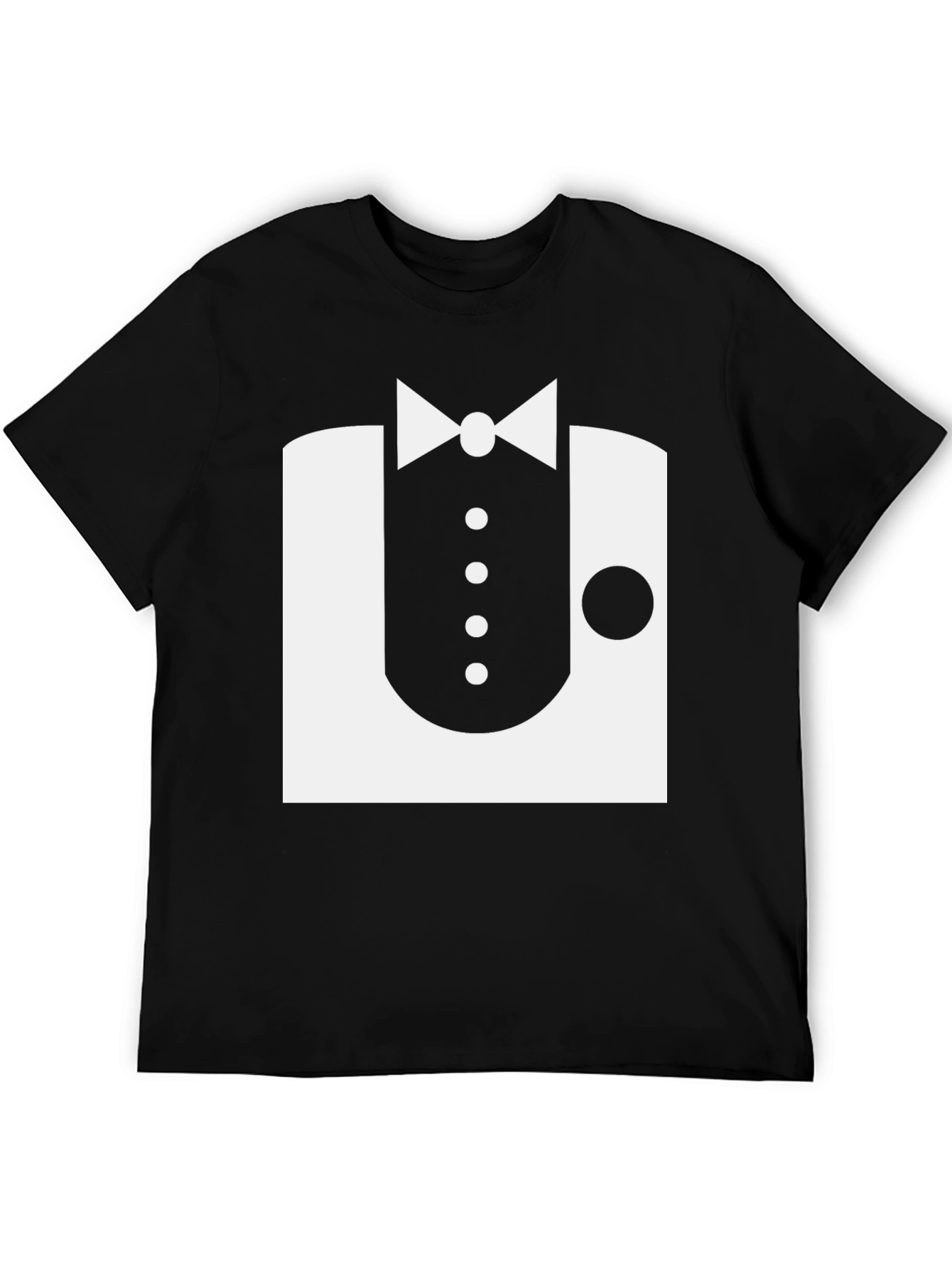 Formal Tuxedo Graphic Black T-Shirt