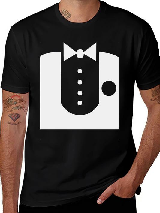 Formal Tuxedo Graphic Black T-Shirt