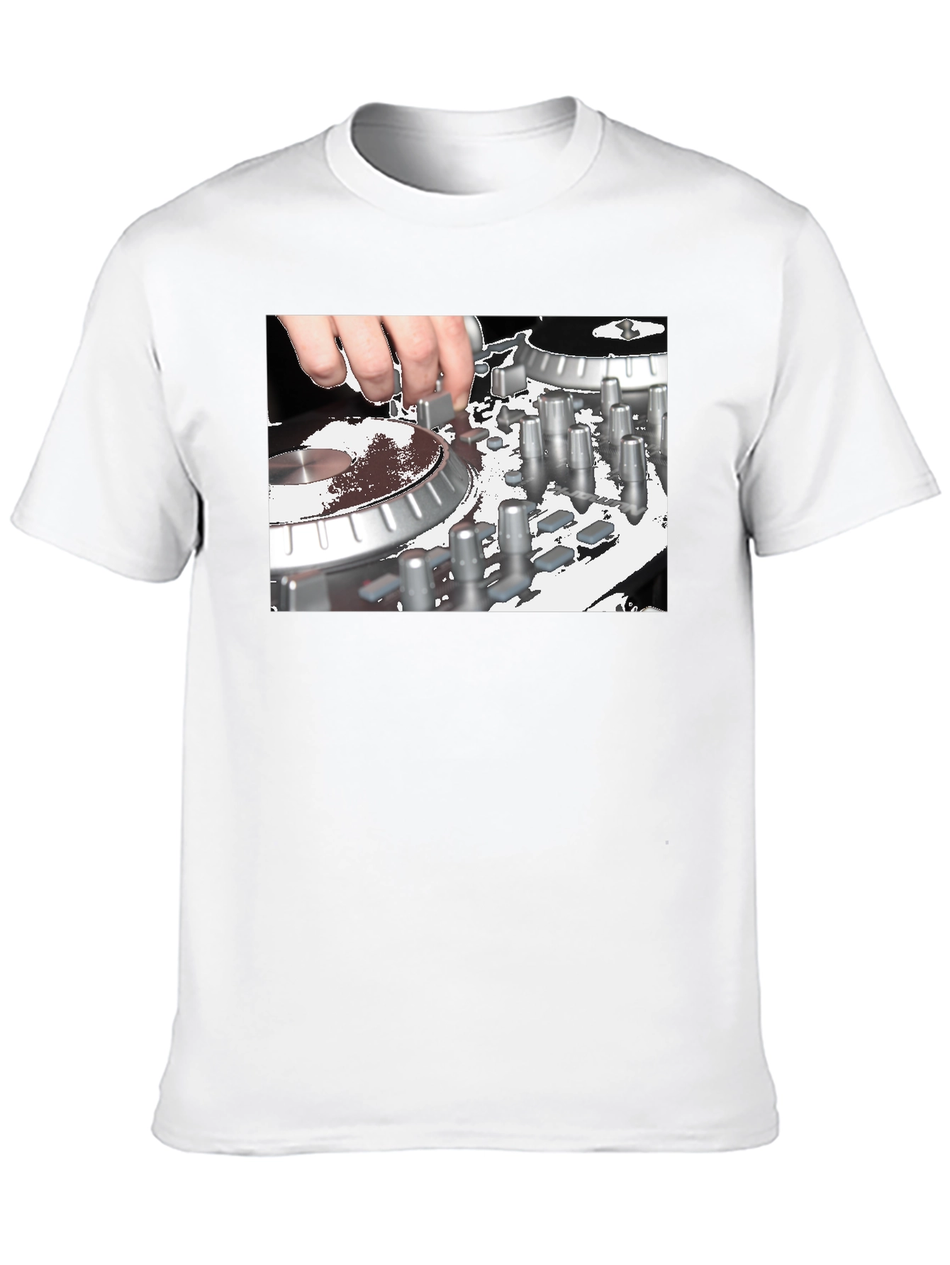 DJ Mixer Graphic Black T-Shirt