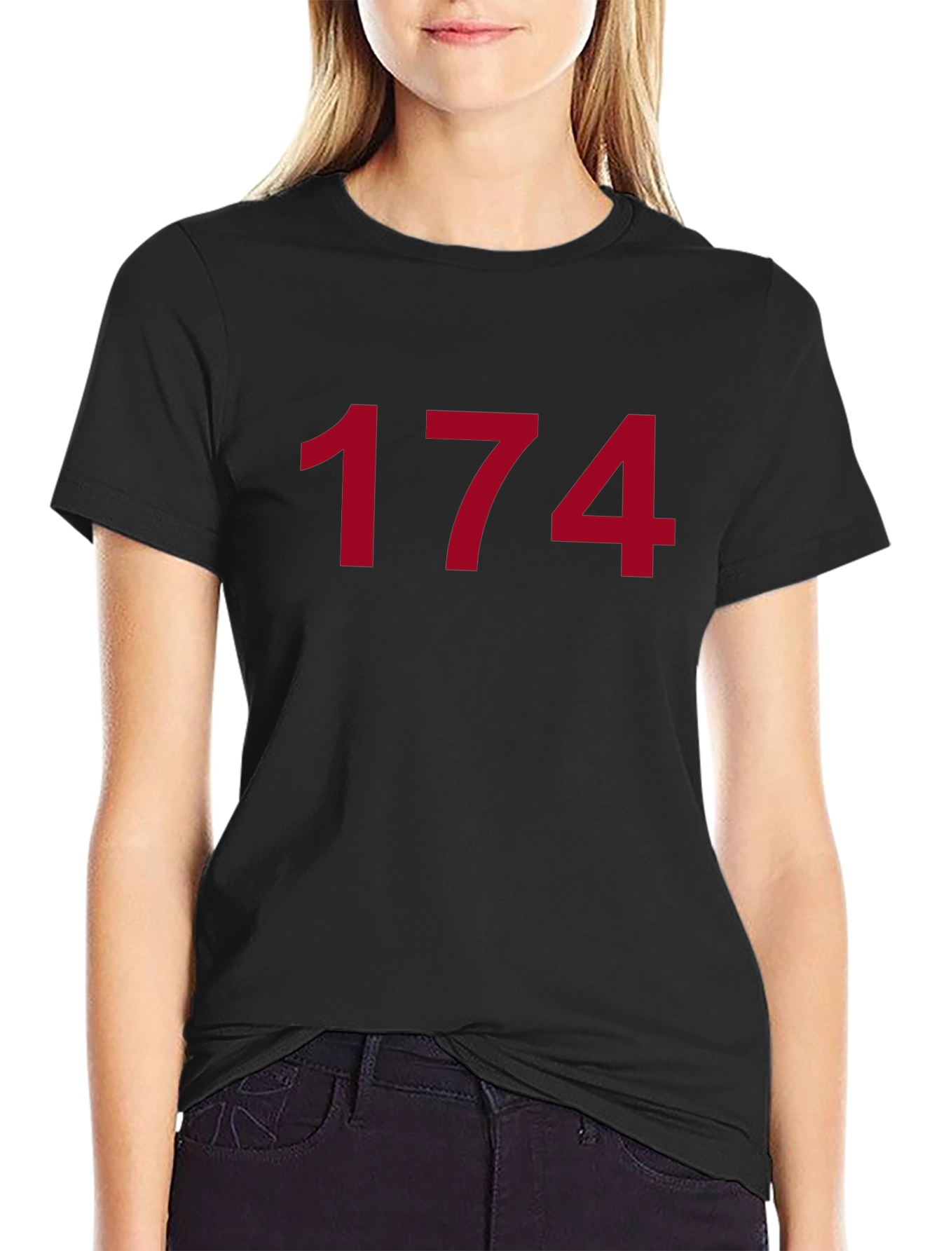 Number 174 Graphic T-Shirt - Classic Crew Neck Tee