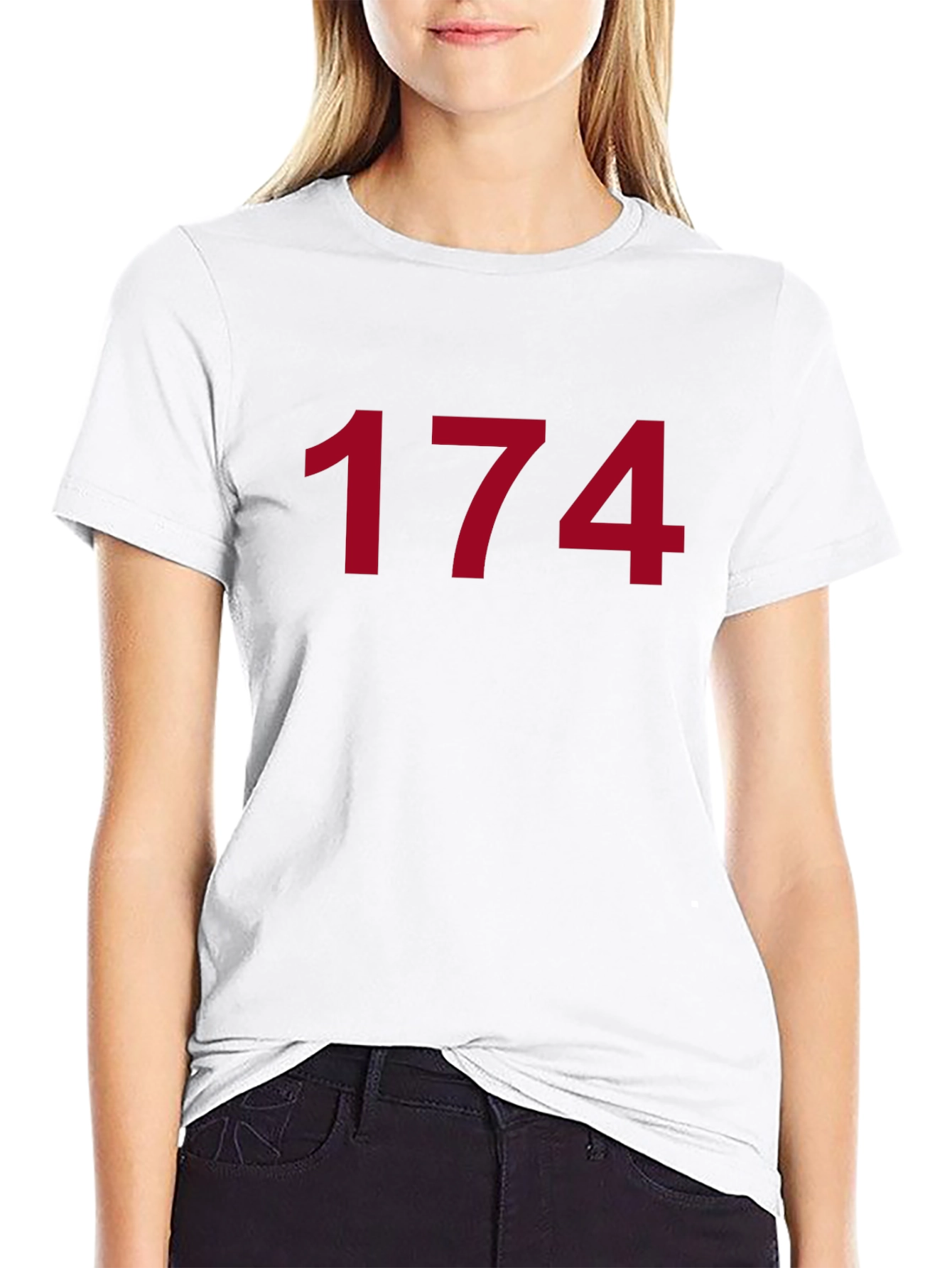Number 174 Graphic T-Shirt - Classic Crew Neck Tee