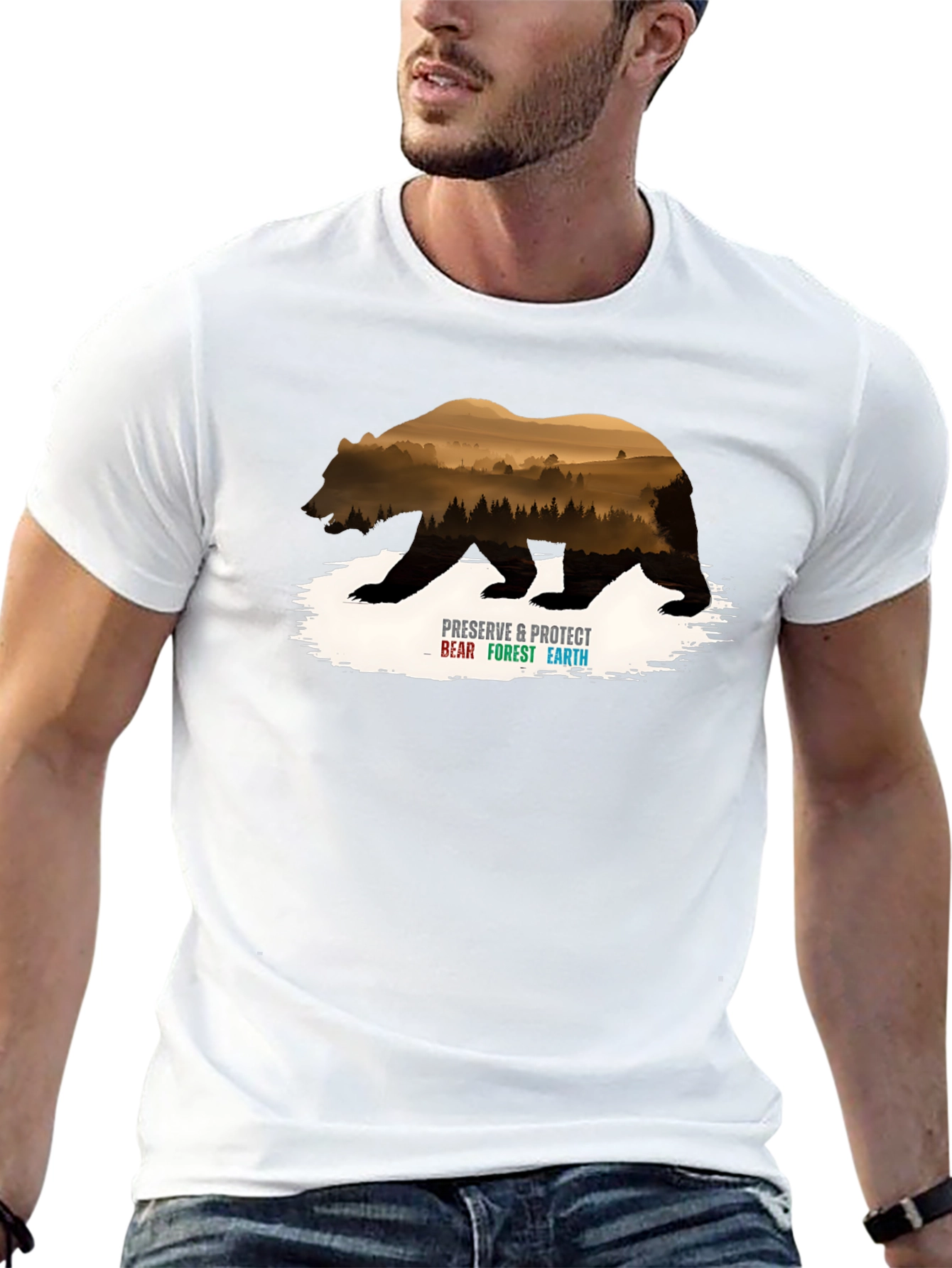 Preserve Bear Forest Earth Graphic Tee