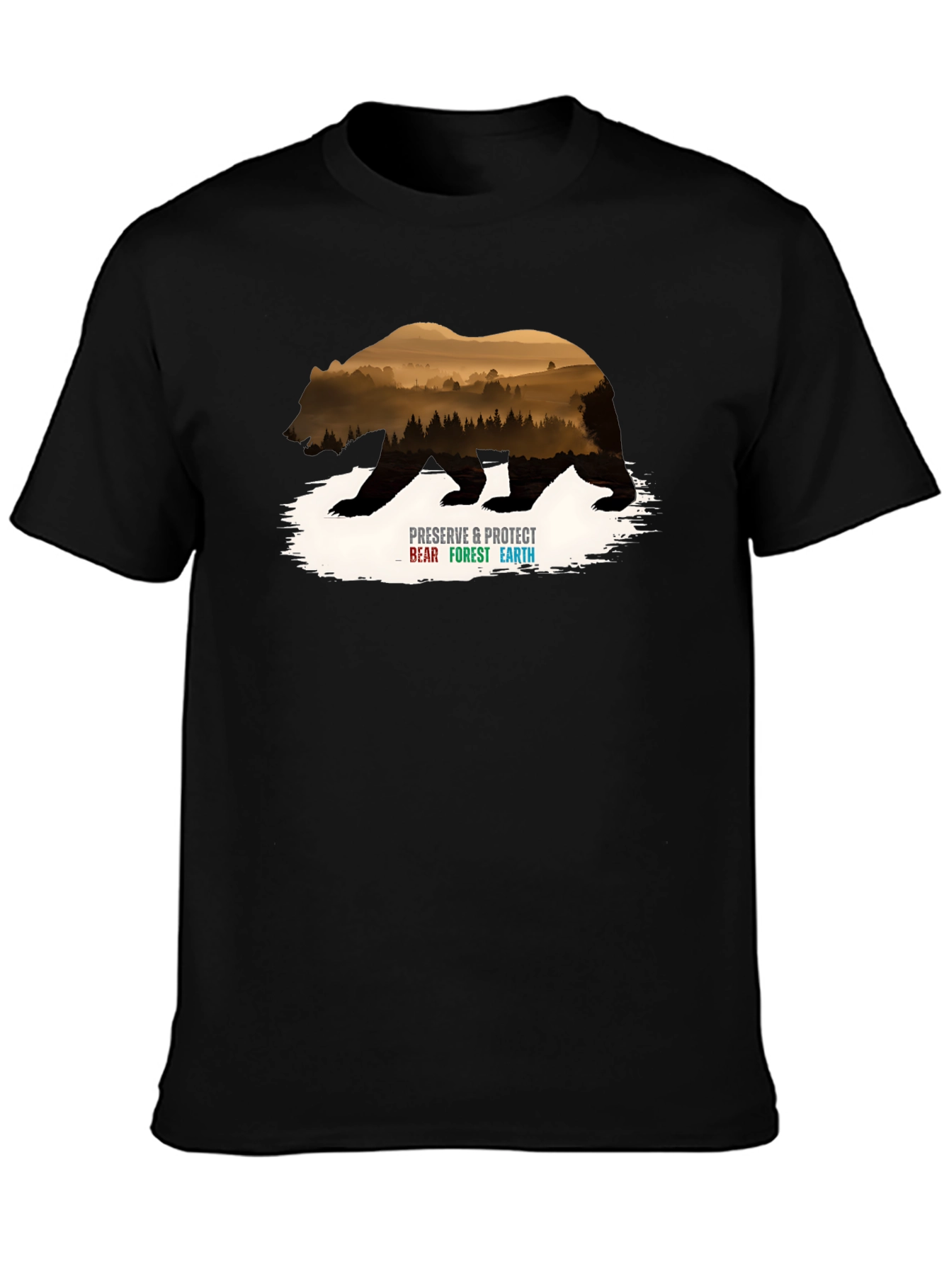 Preserve Bear Forest Earth Graphic Tee