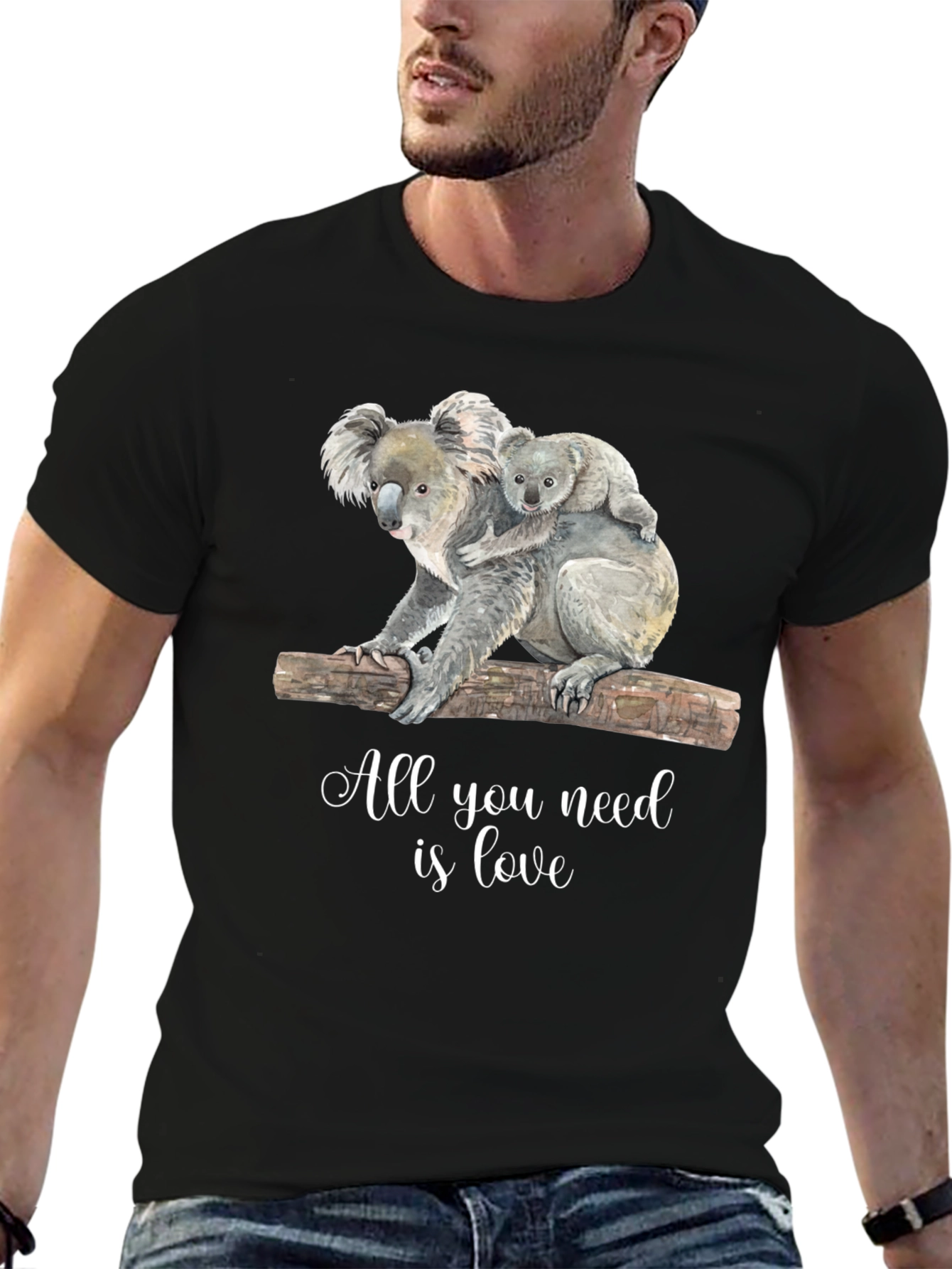 Koala Bear All You Need is Love Graphic Tee