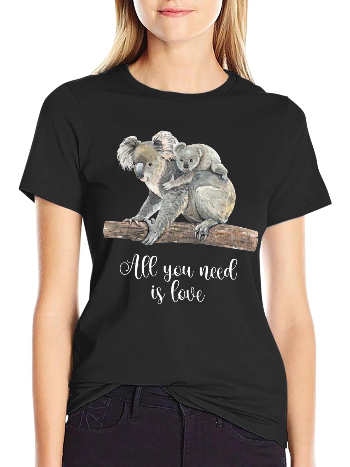 Koala Bear All You Need is Love Graphic Tee