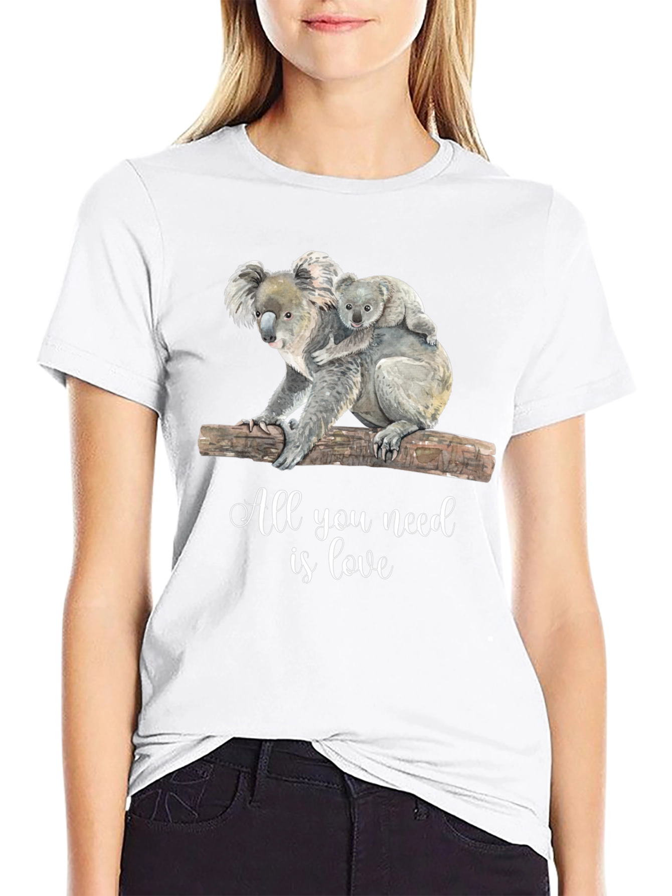 Koala Bear All You Need is Love Graphic Tee