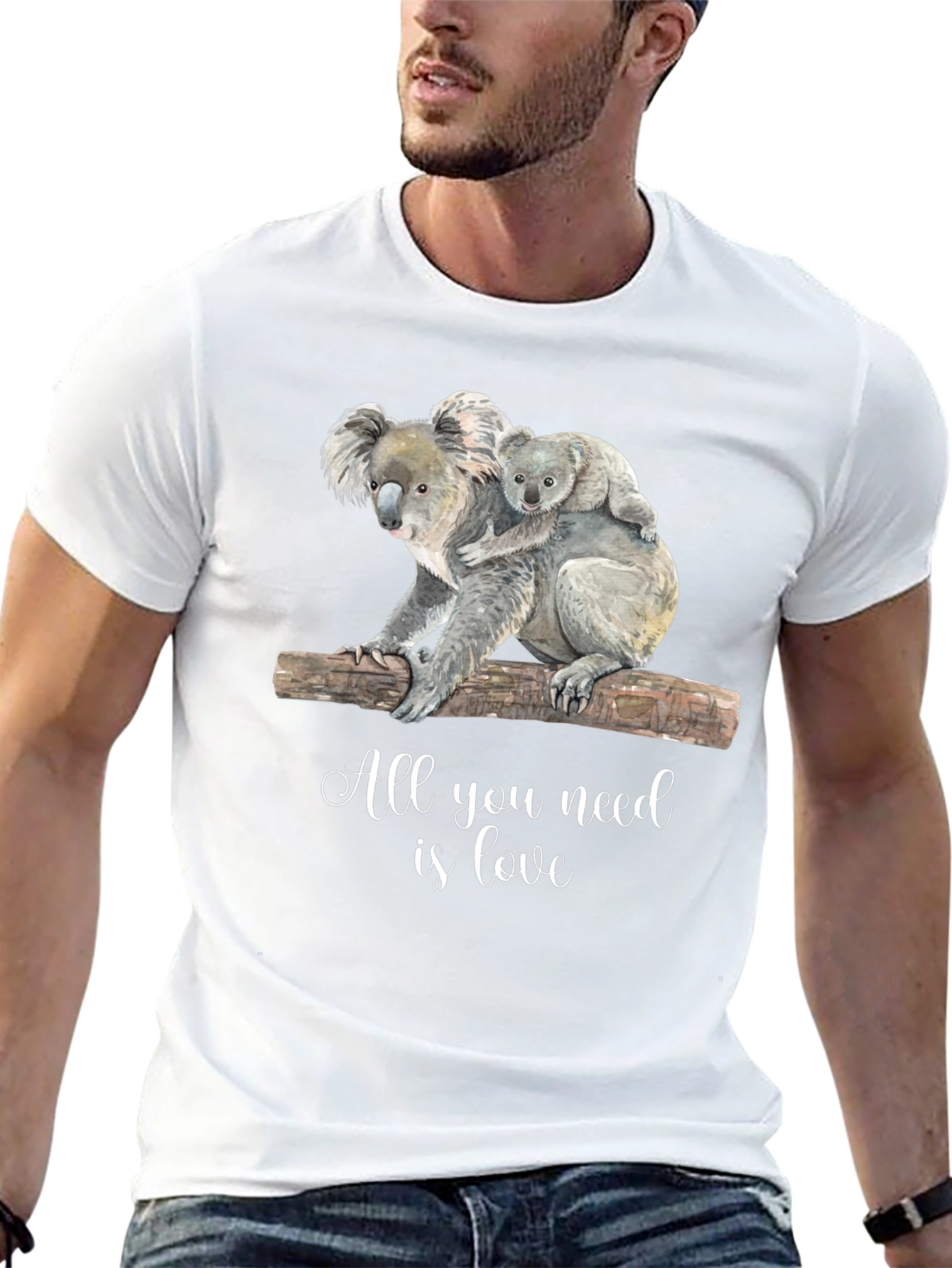 Koala Bear All You Need is Love Graphic Tee