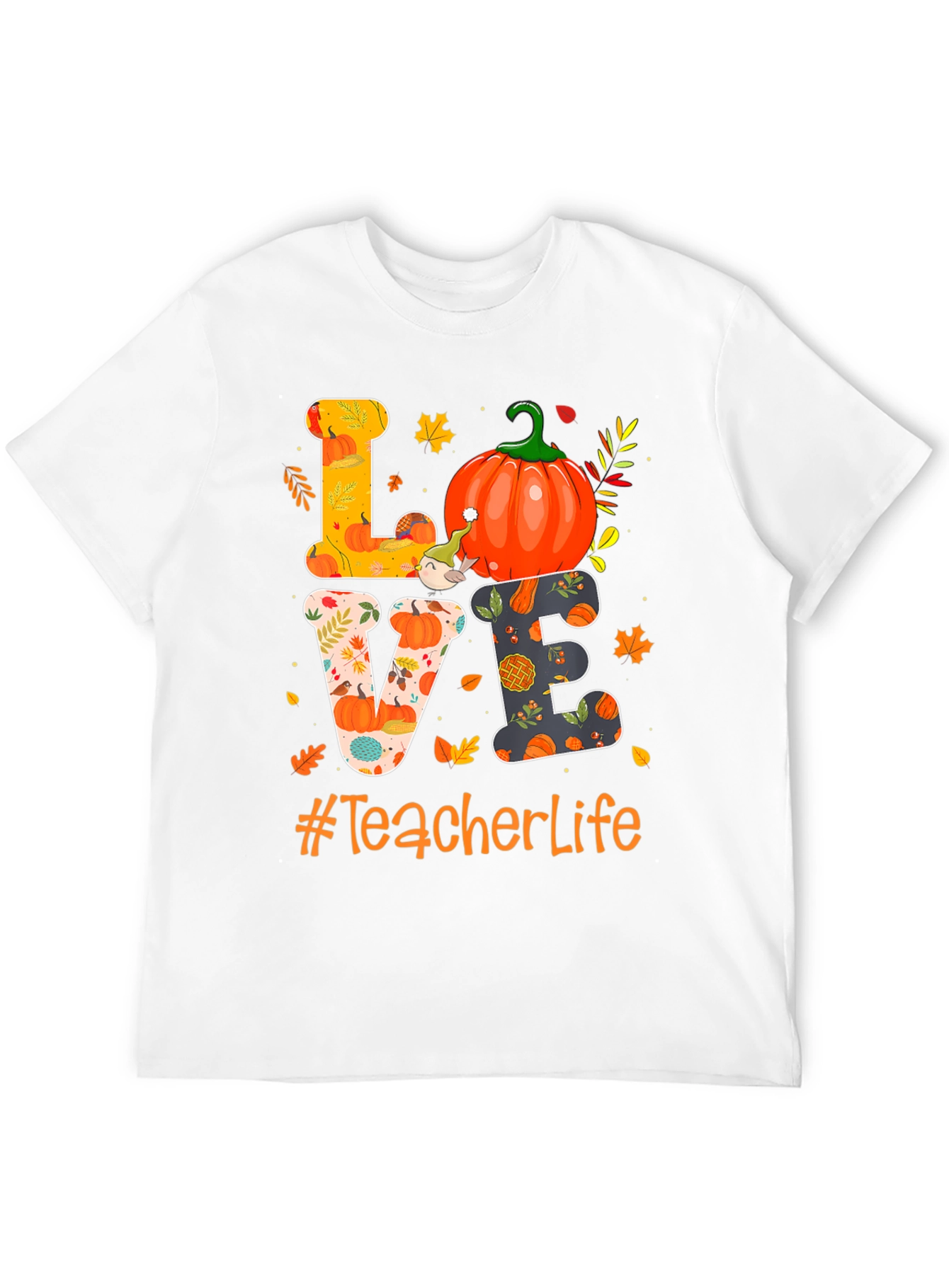 Teacher Life Fall Pumpkin Love T-Shirt