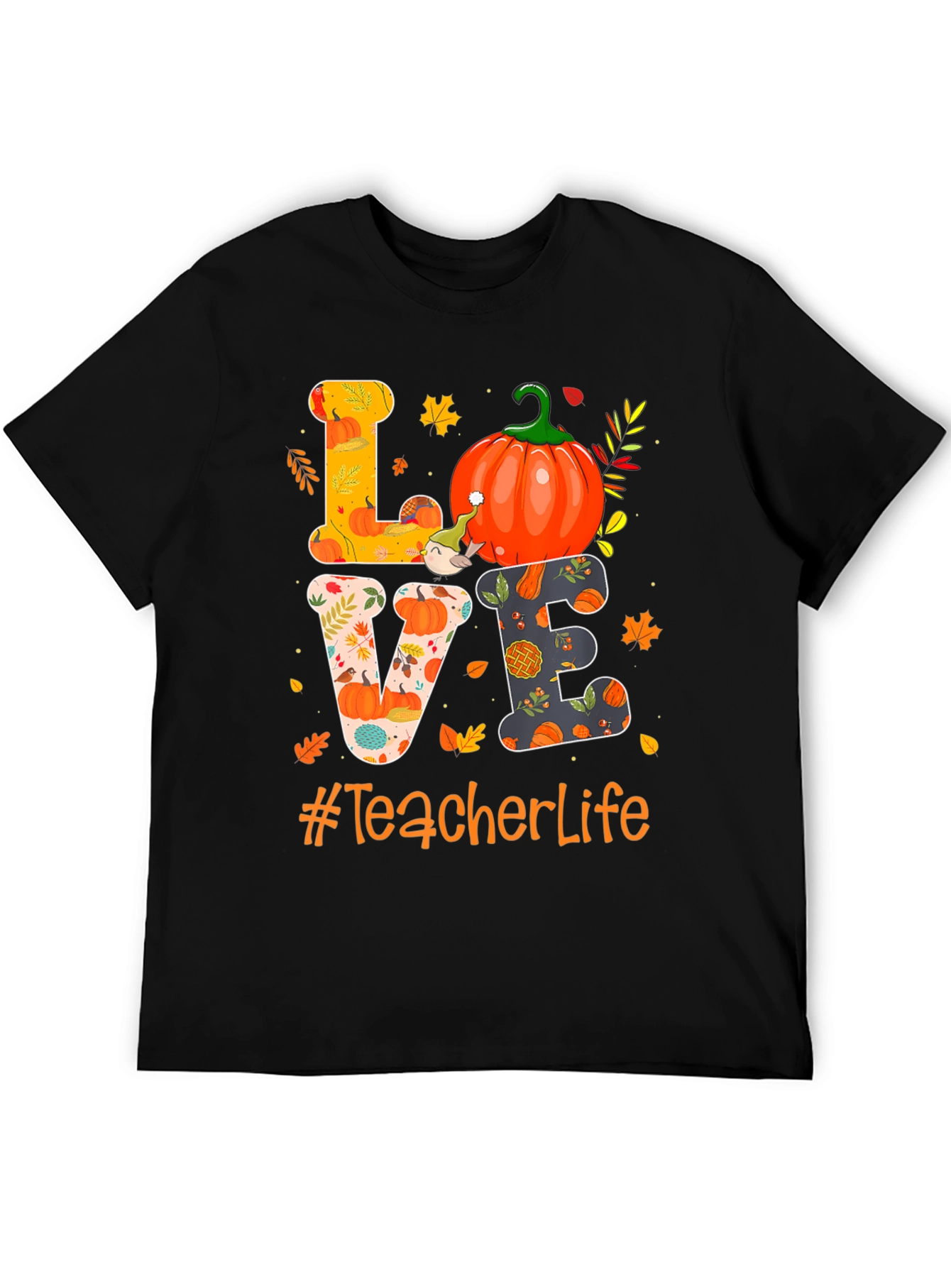 Teacher Life Fall Pumpkin Love T-Shirt